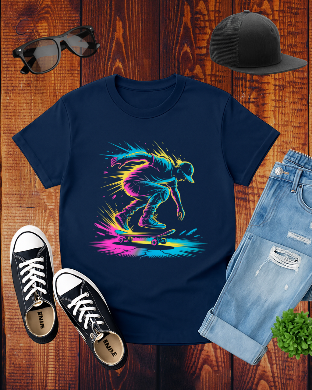 NEONY SKATEBOARDER T-Shirt