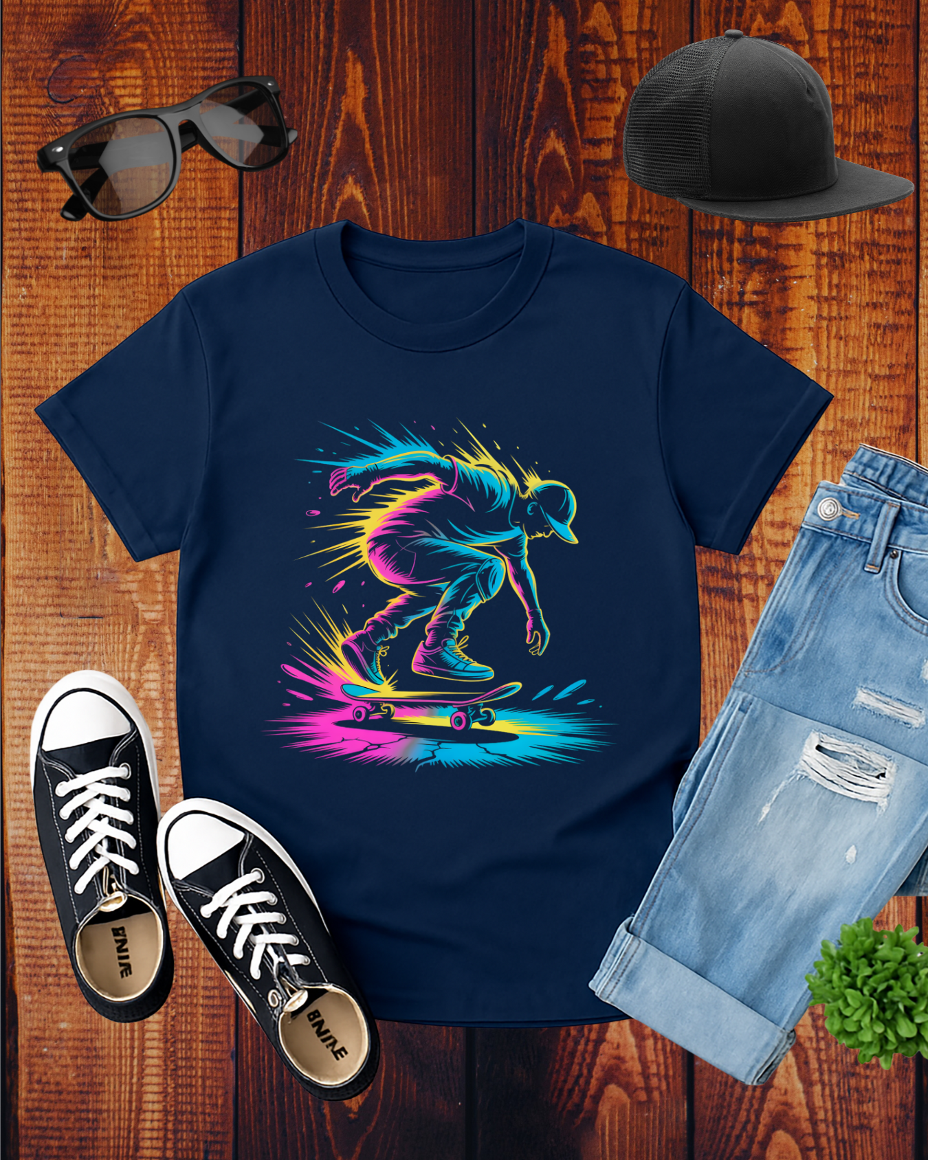 NEONY SKATEBOARDER T-Shirt