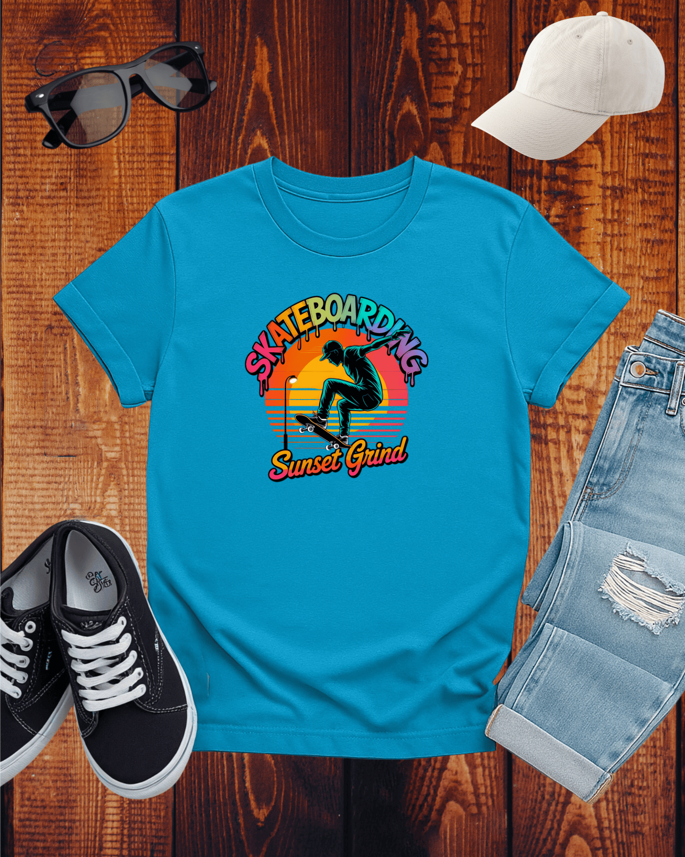 SKATEBOARDING SUNSET GRIND T-Shirt
