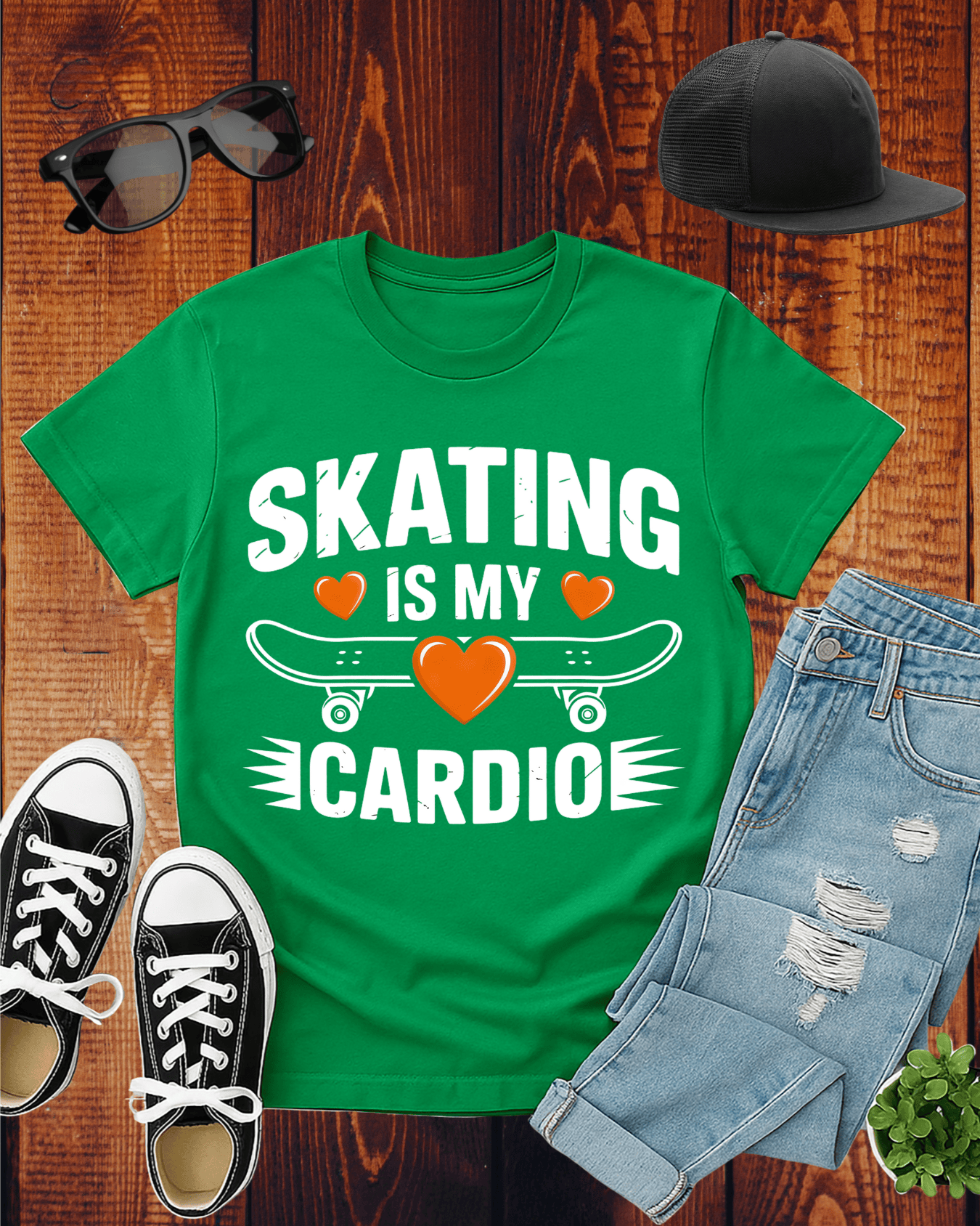 SKATING IS MY CARDIO 2 T-Shirt