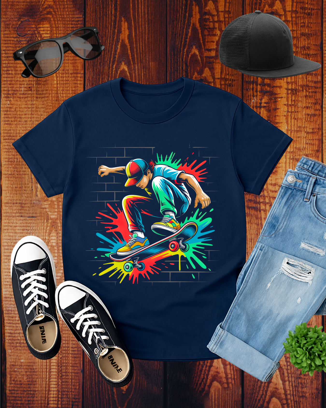 SKATEBOARDER SPLASH 2 T-Shirt