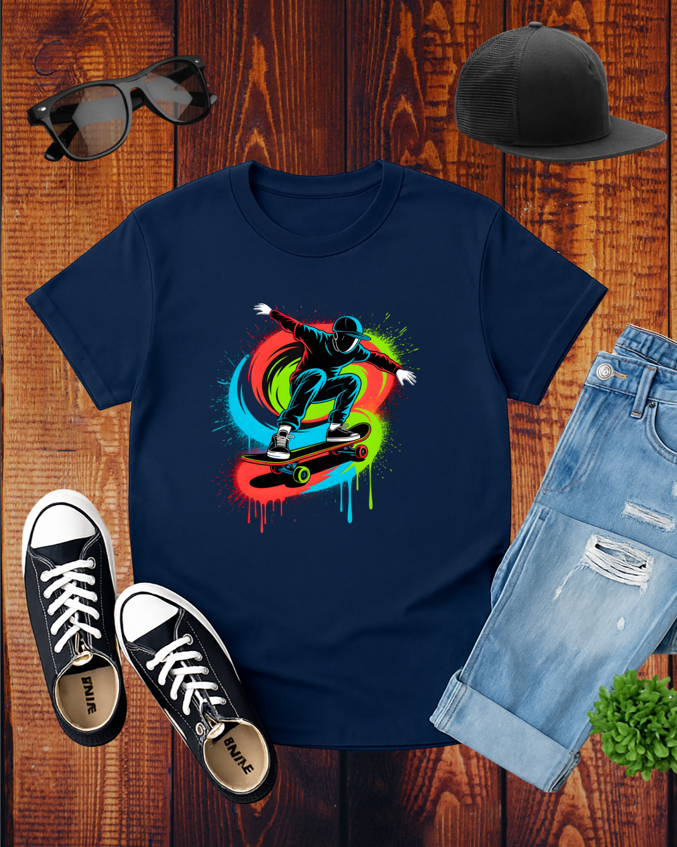 NEON SKATEBOARDER 2 T-Shirt