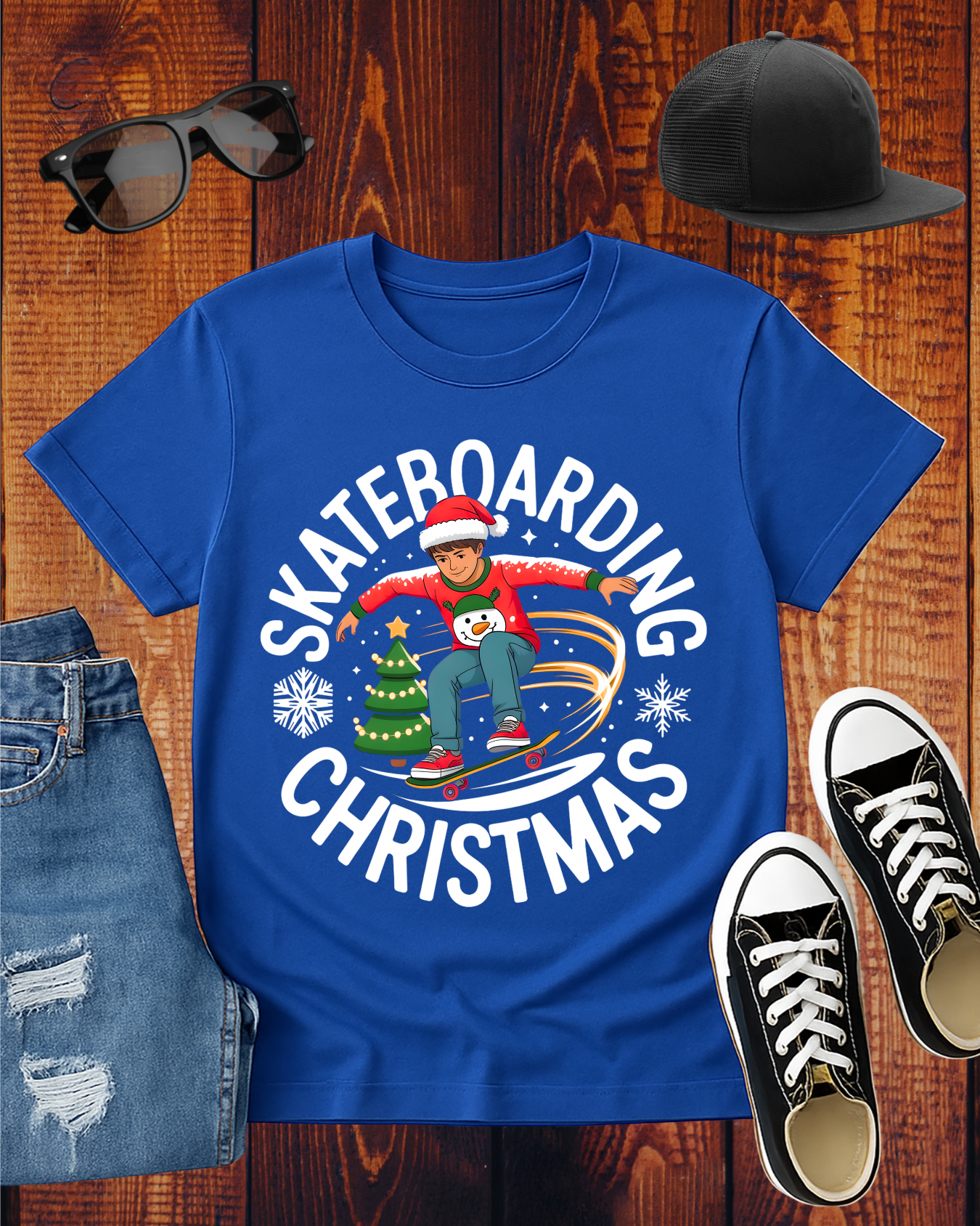SKATEBOARDING CHRISTMAS T-Shirt
