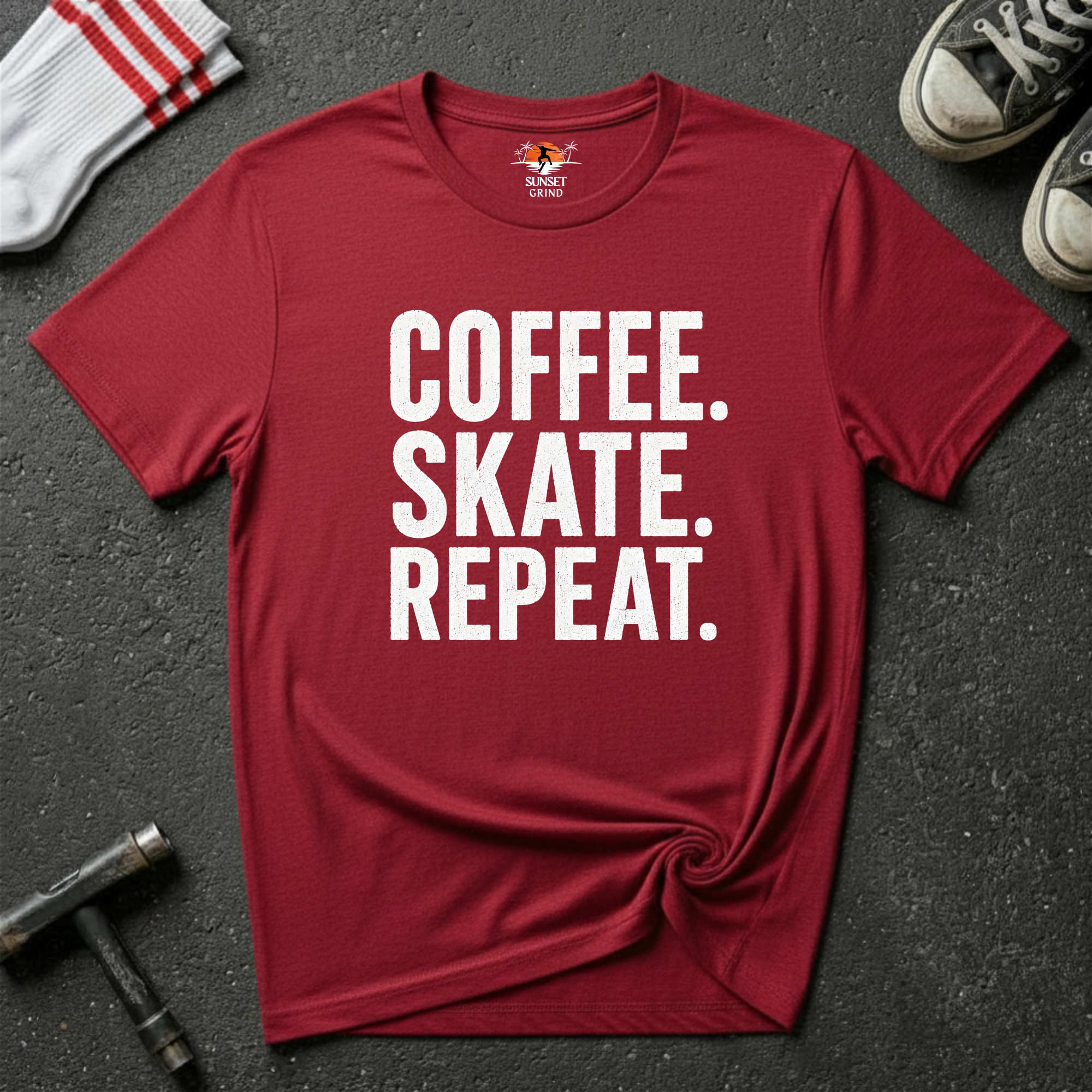 COFFEE.SKATE.REPEAT T-Shirt