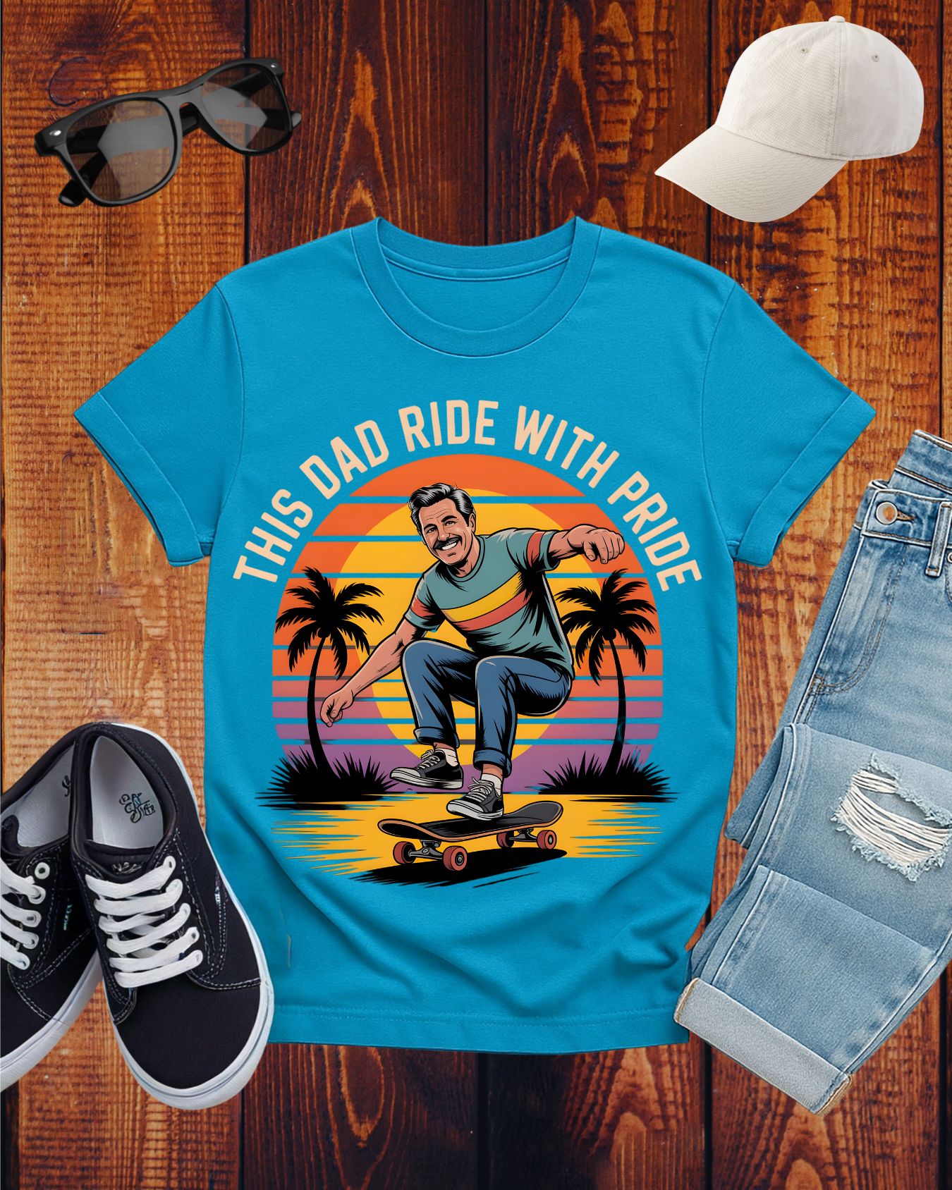 THIS DAD RIDE WITH PRIDE 2 T-Shirt