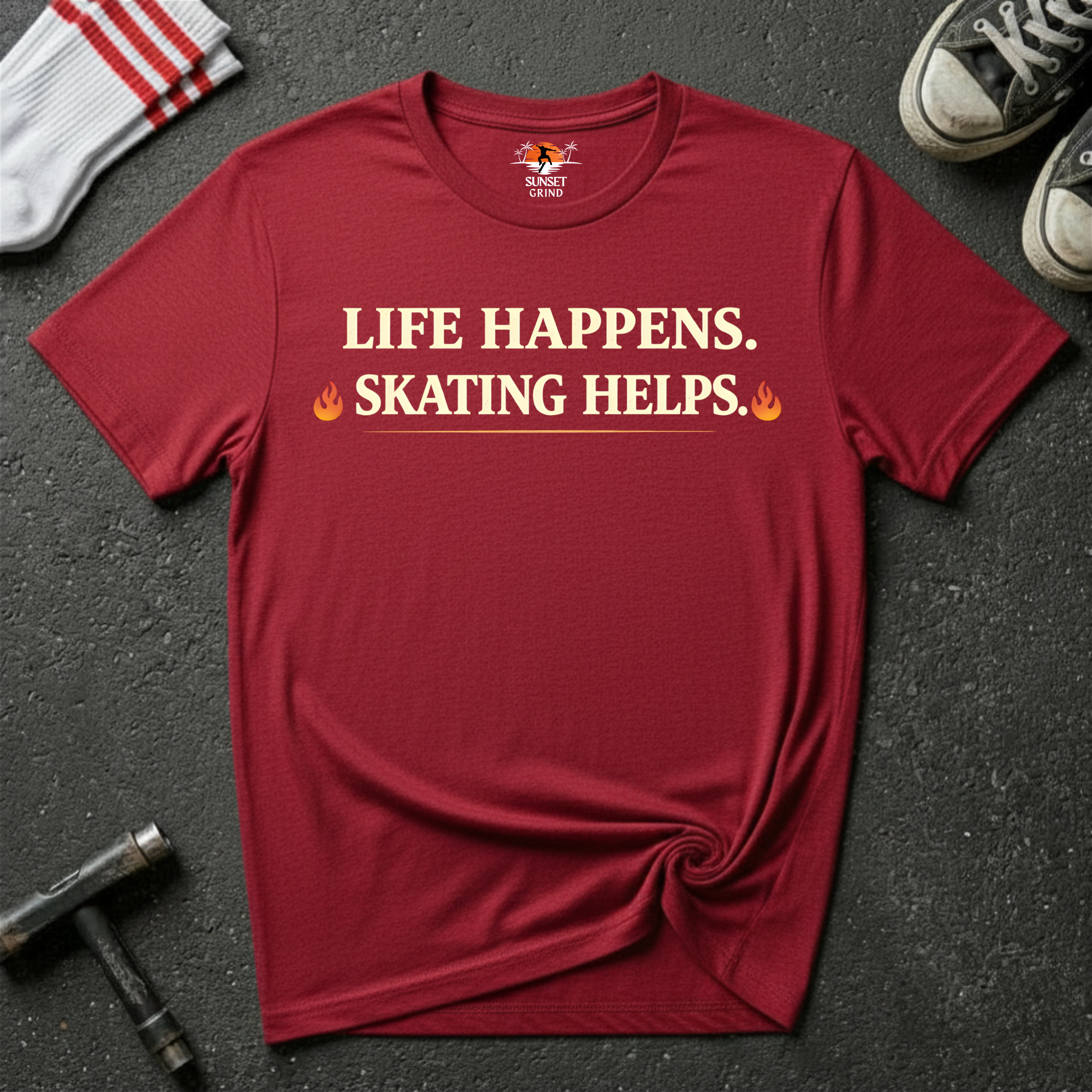 SKATING HELPS T-Shirt
