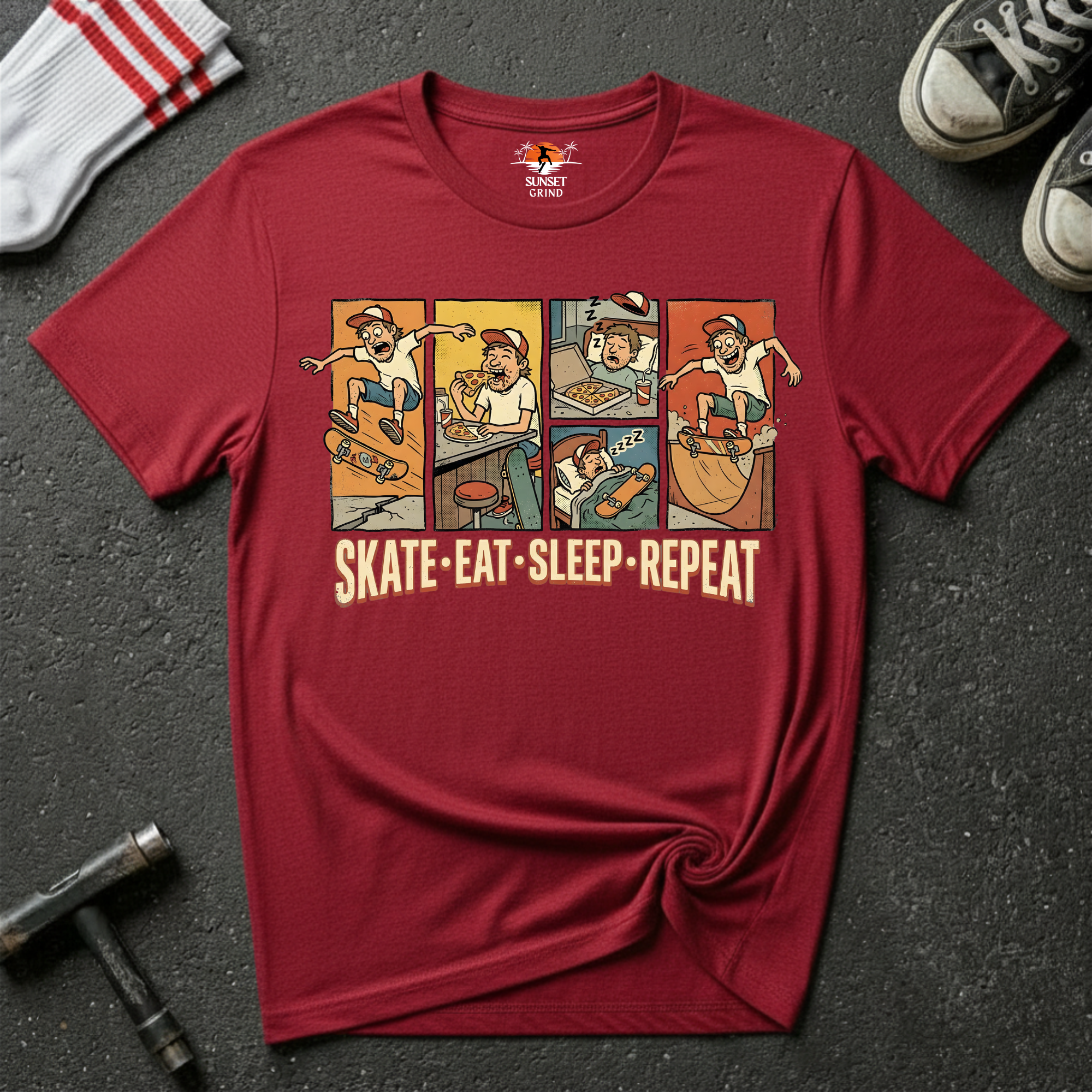 SKATE.EAT.SLEEP.REPEAT. T-Shirt