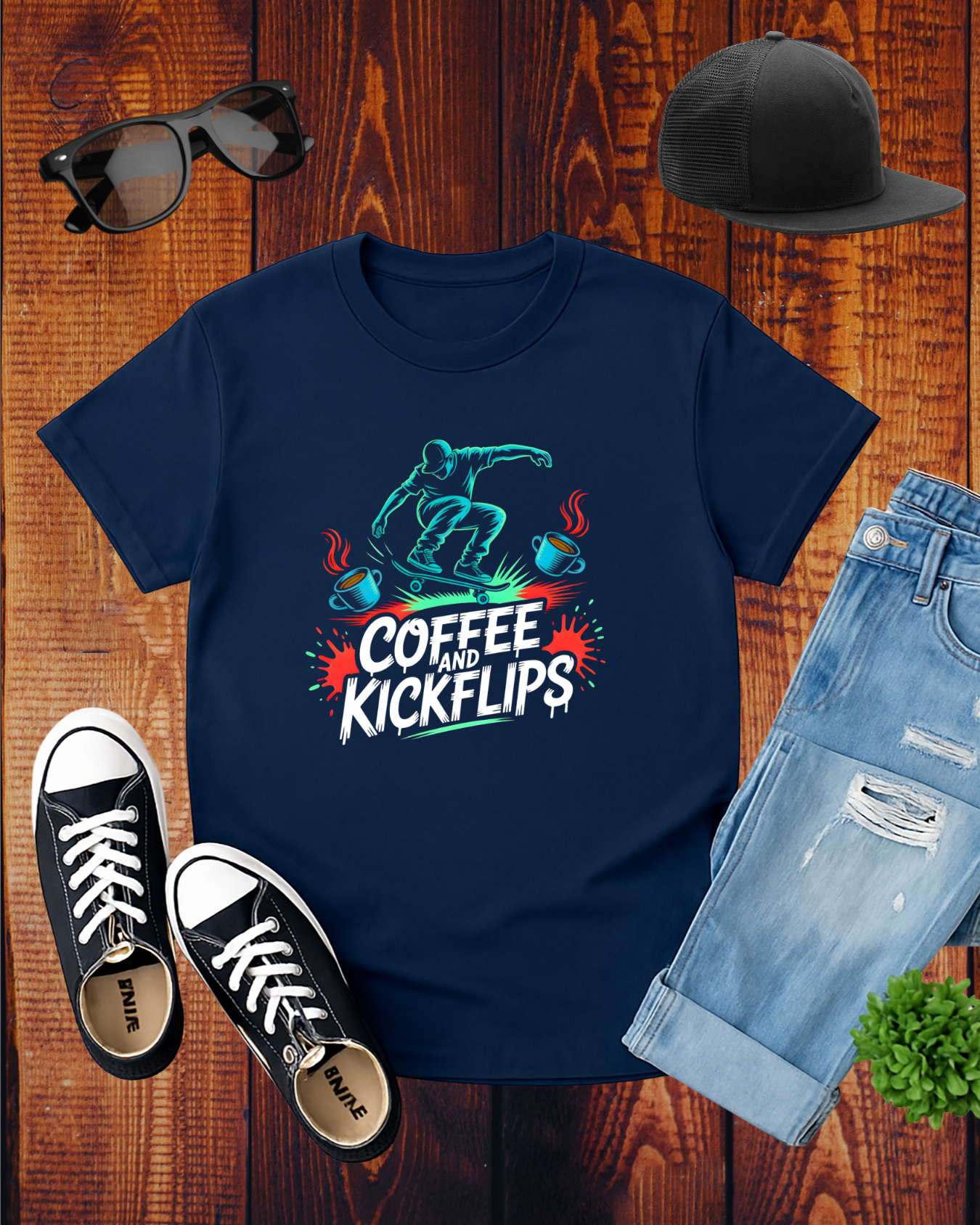 COFFEE AND KICKFLIPS 2 T-Shirt