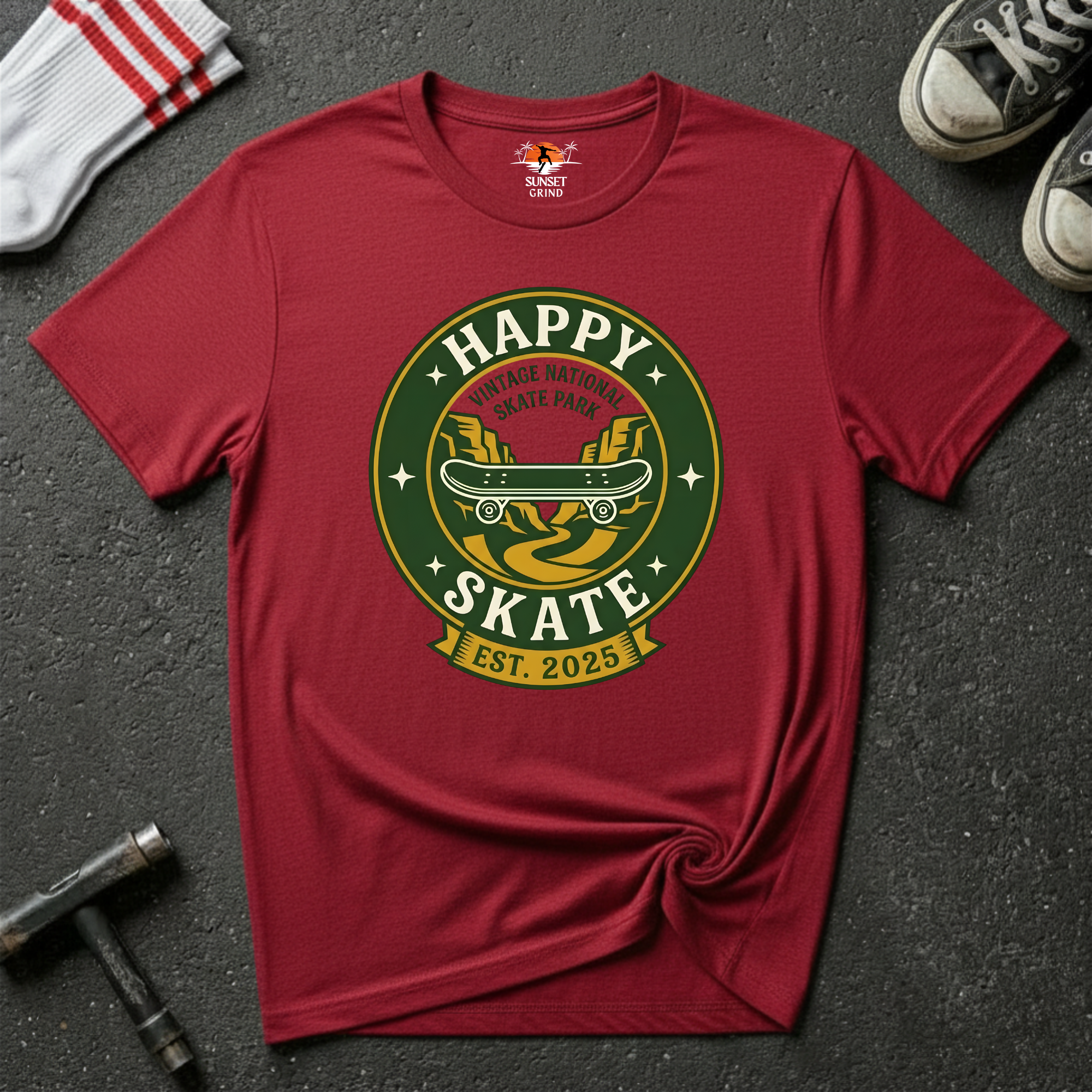 HAPPY SKATE-VINTAGE T-Shirt
