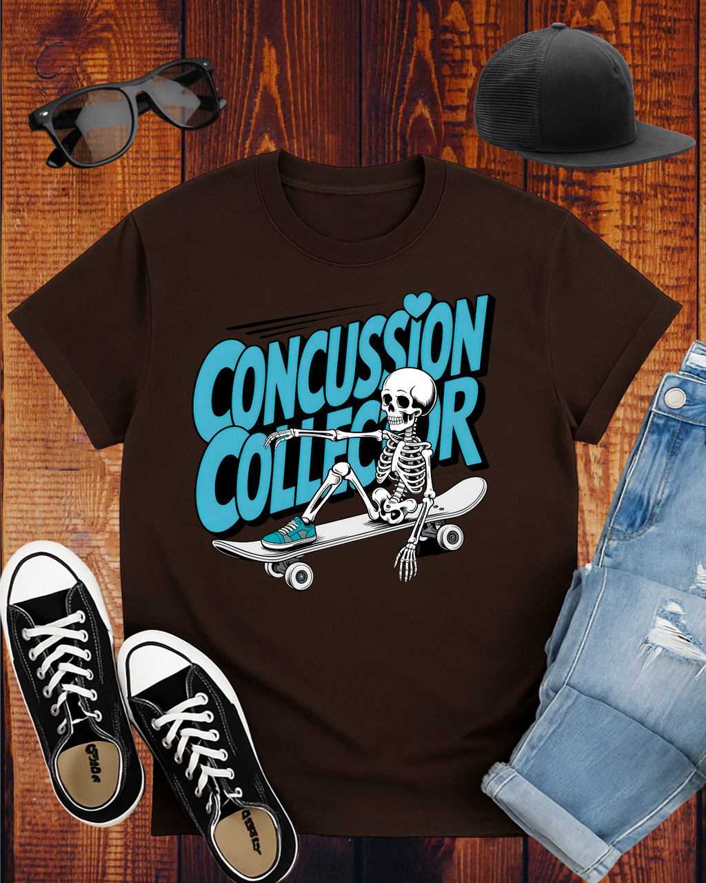 CONCUSSION COLLECTOR TURQUOISE T-Shirt