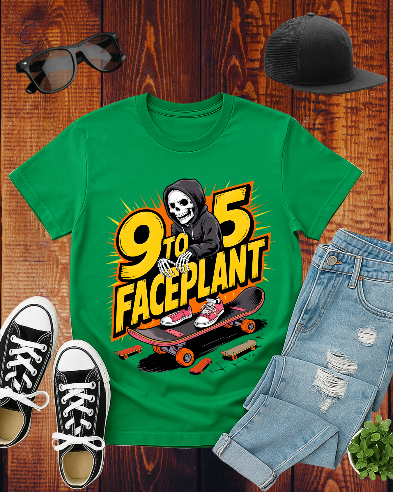 9 TO 5 FACEPLANT T-Shirt
