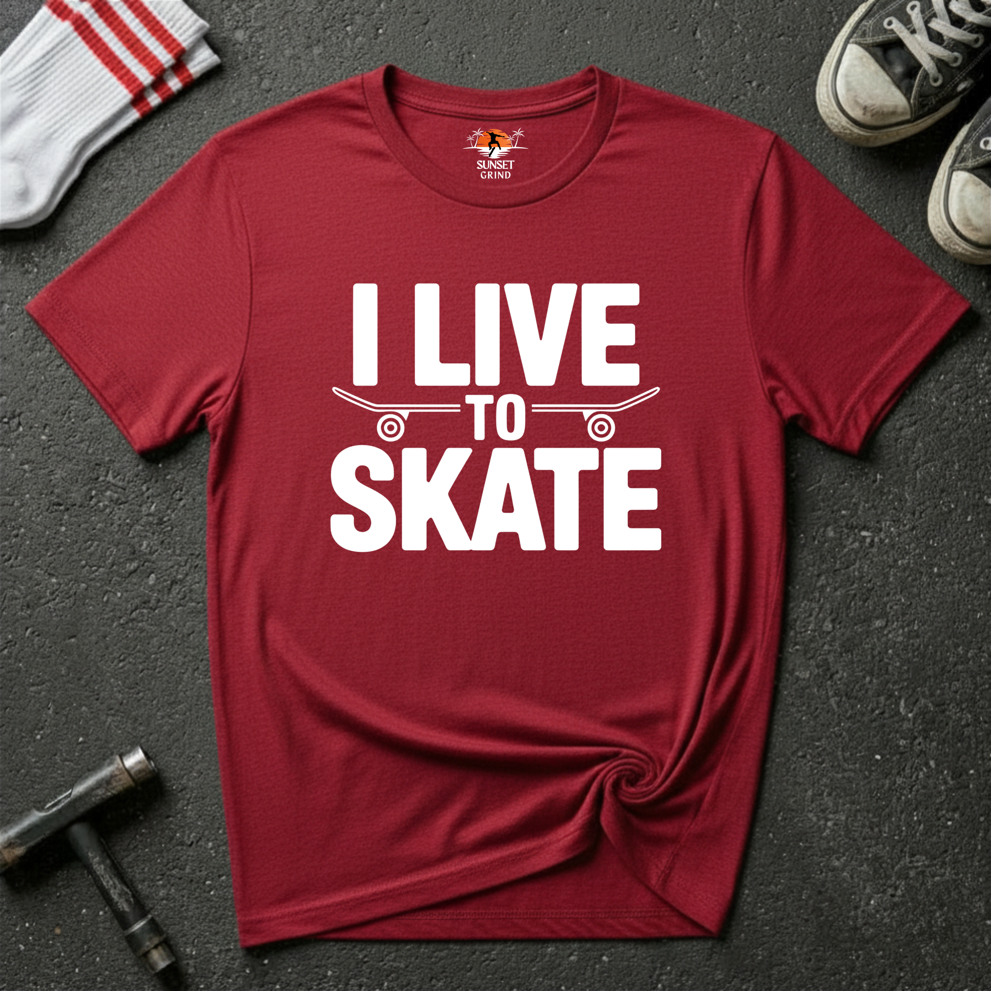 I LIVE TO SKATE T-Shirt