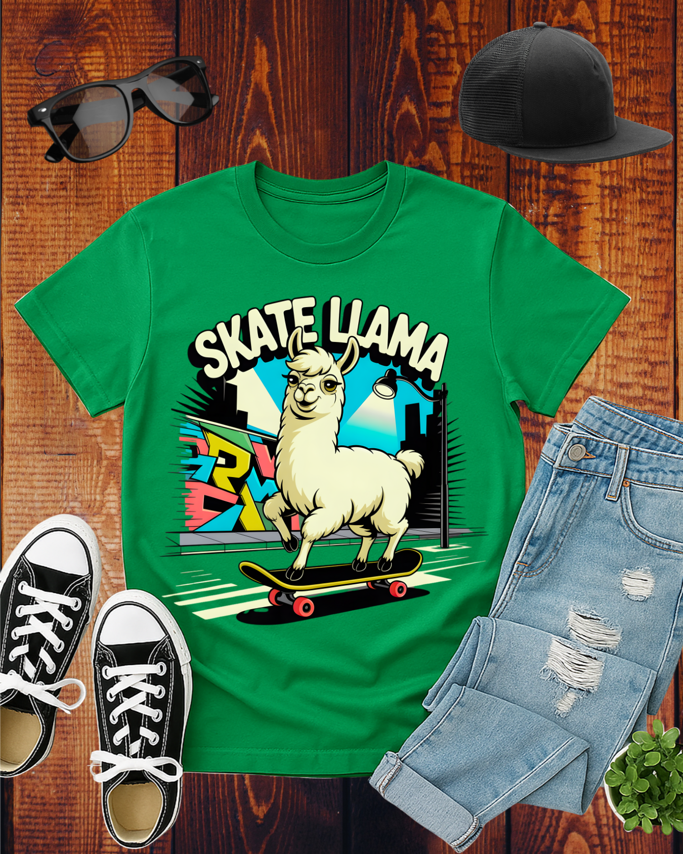 SKATE LLAMA T-Shirt