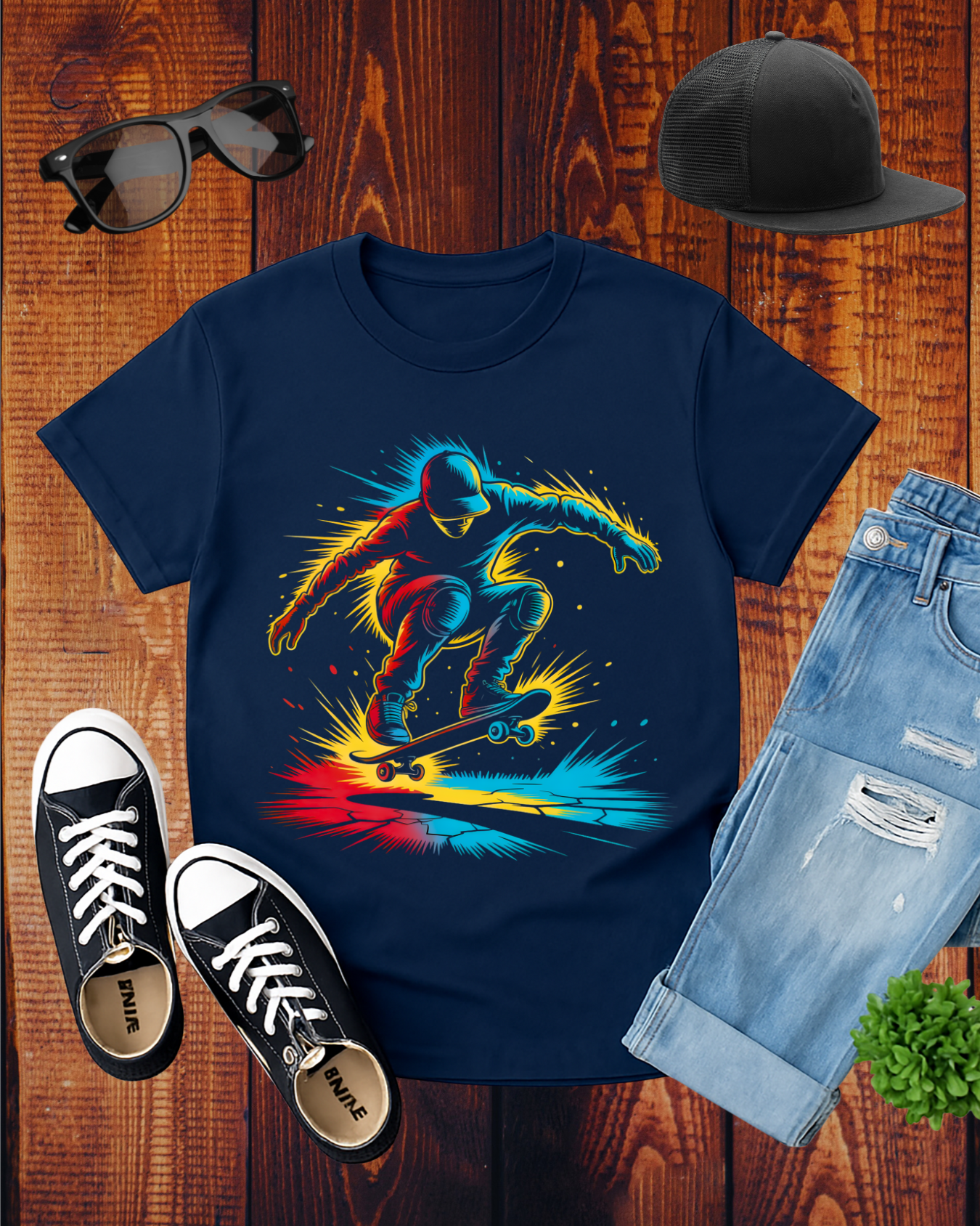 SKATEBOARDER SPLASH T-Shirt