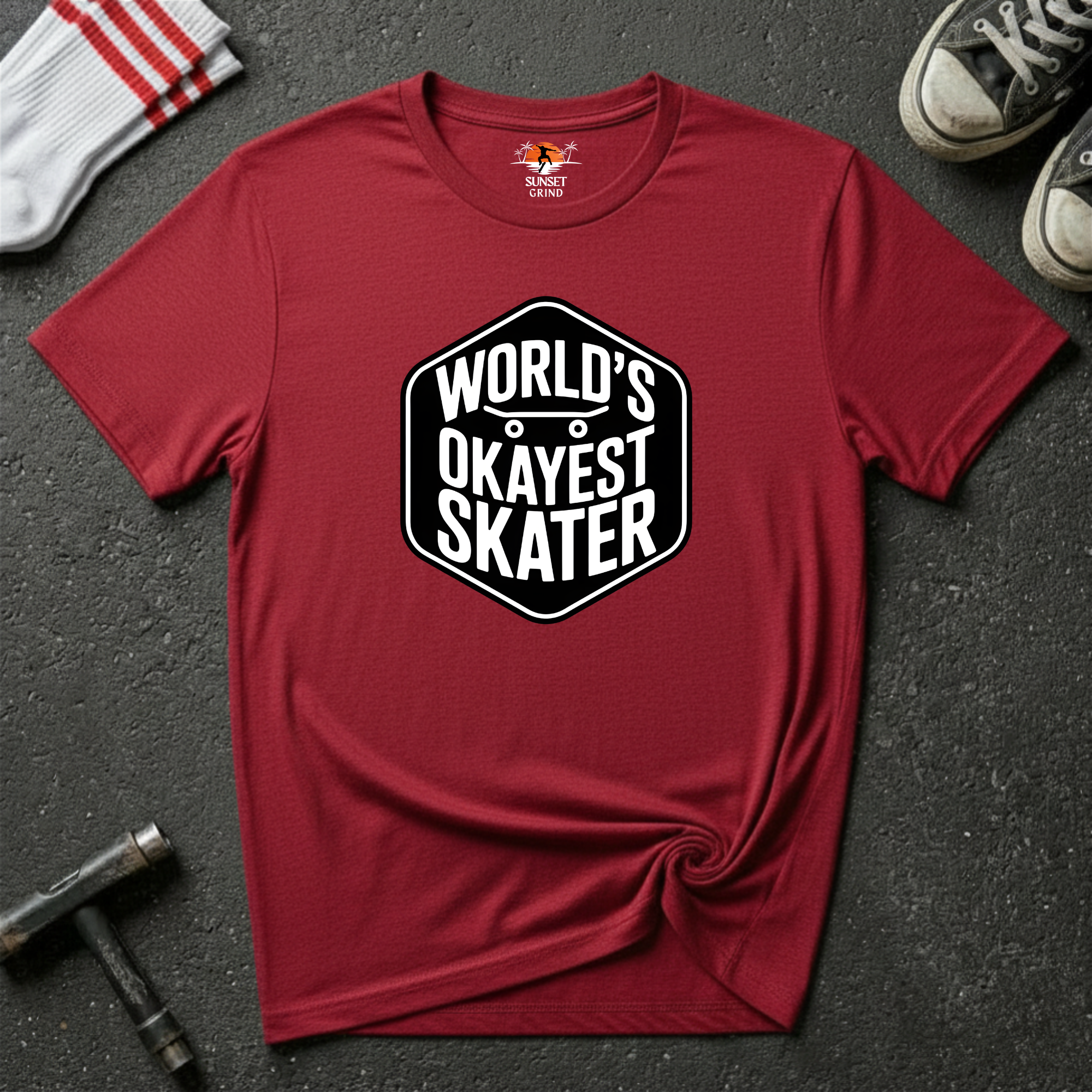 WORLD'S OKAYEST SKATER T-Shirt