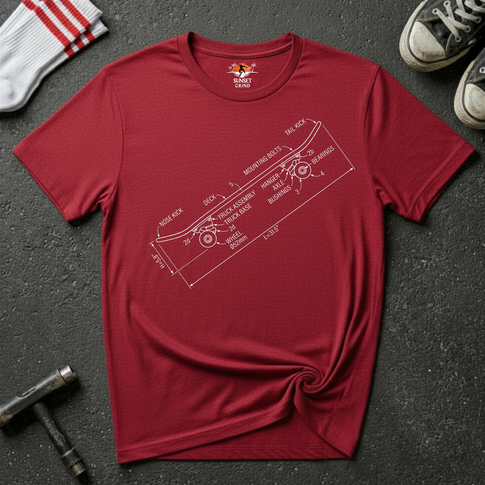 SKATE SKETCH T-Shirt