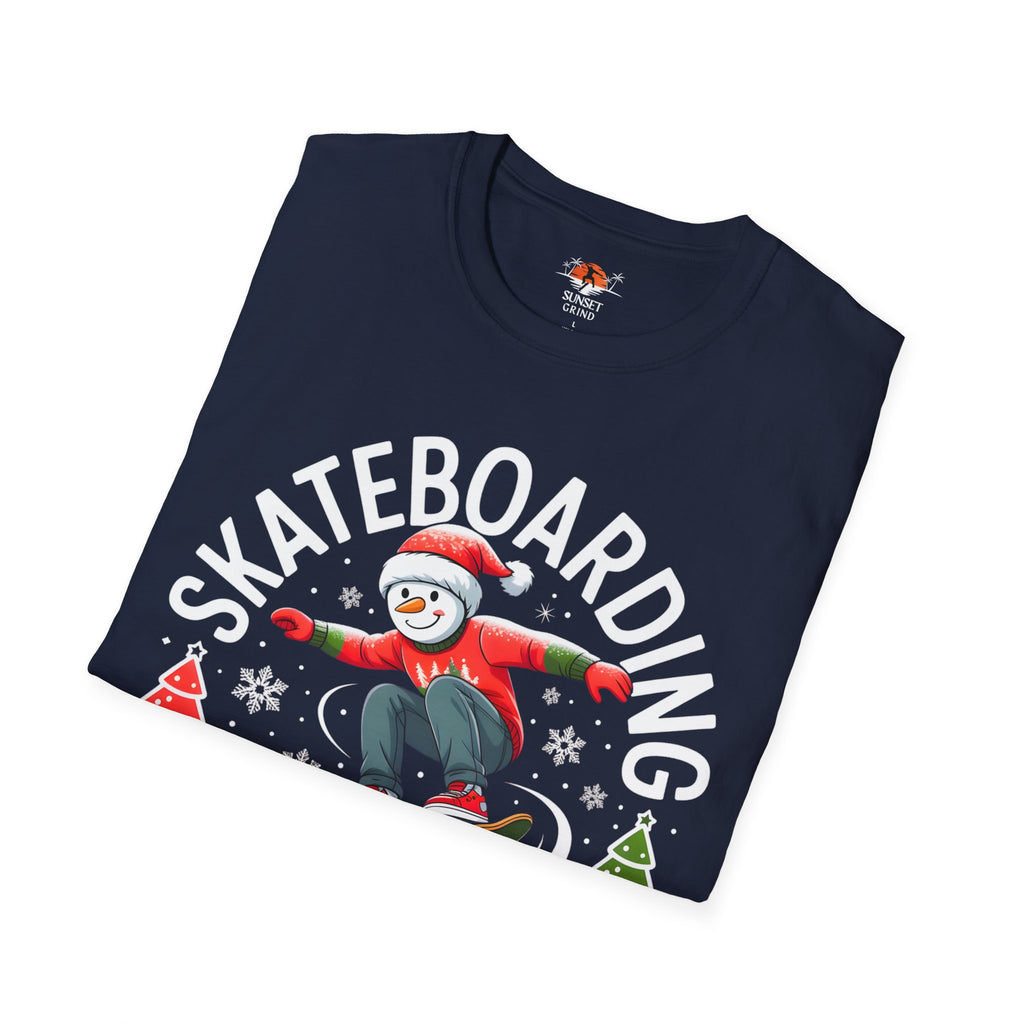 SKATEBOARDING SNOWMAN T-Shirt