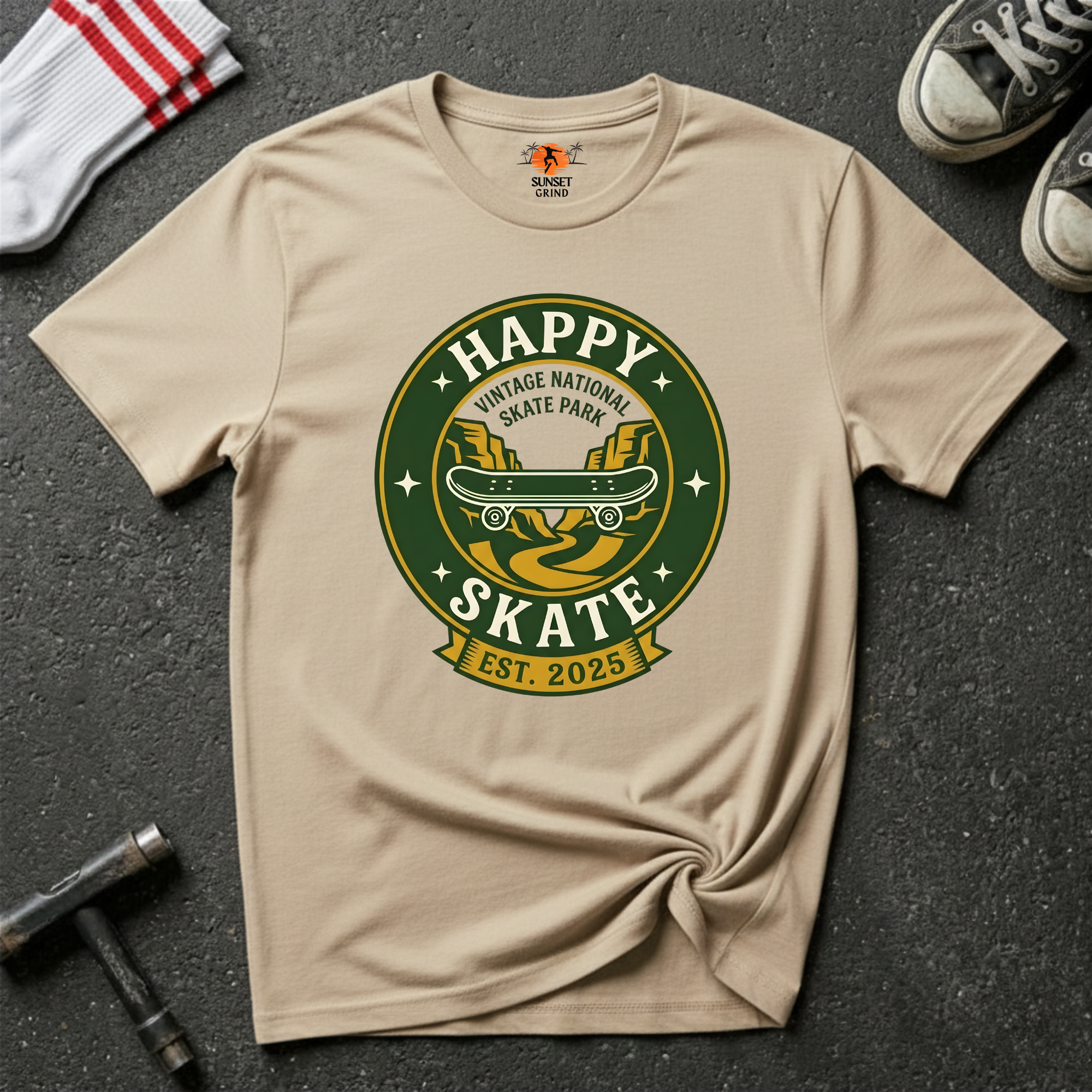 HAPPY SKATE-VINTAGE T-Shirt