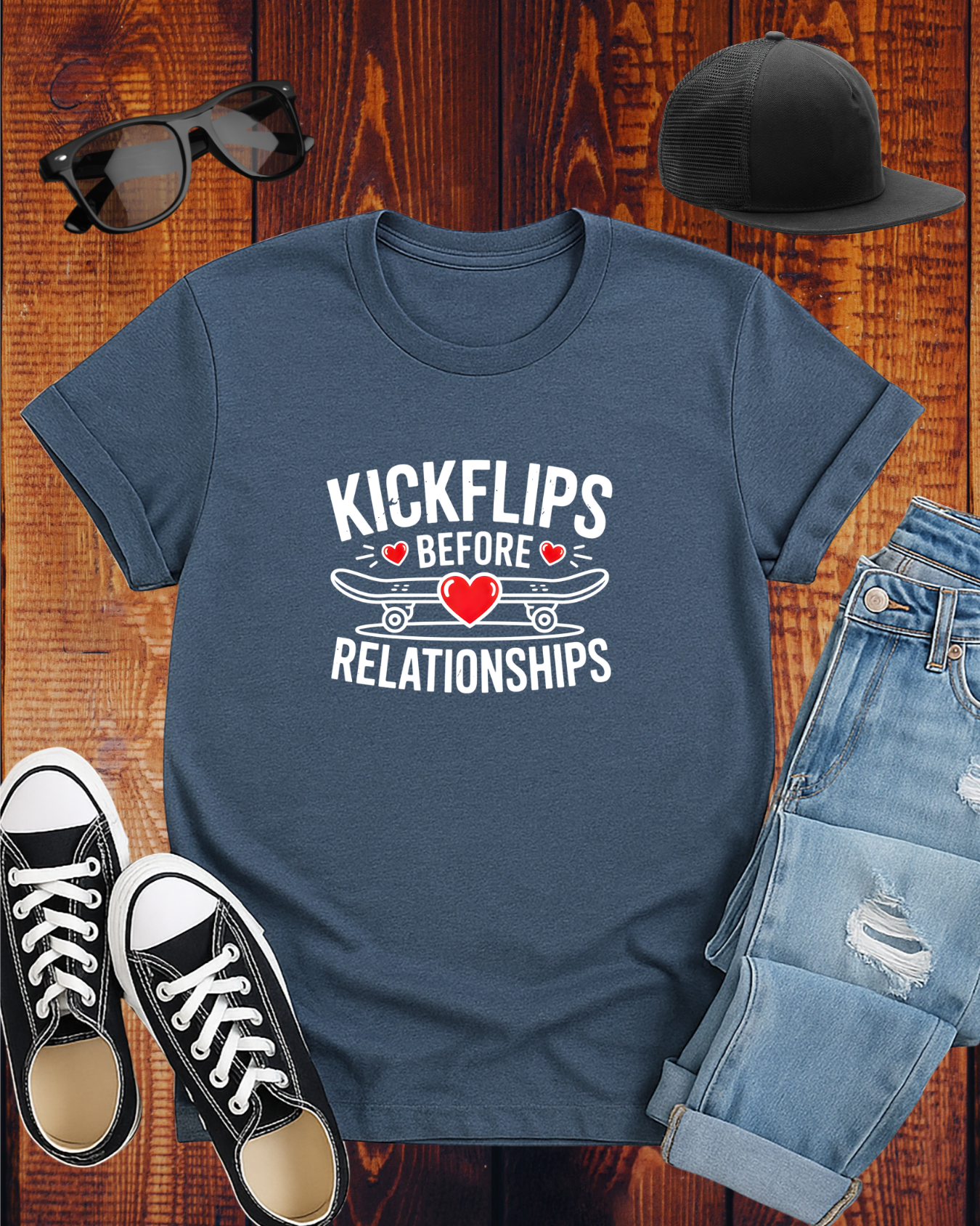 KICKFLIPS BEFORE RELATIONSHIPS T-Shirt