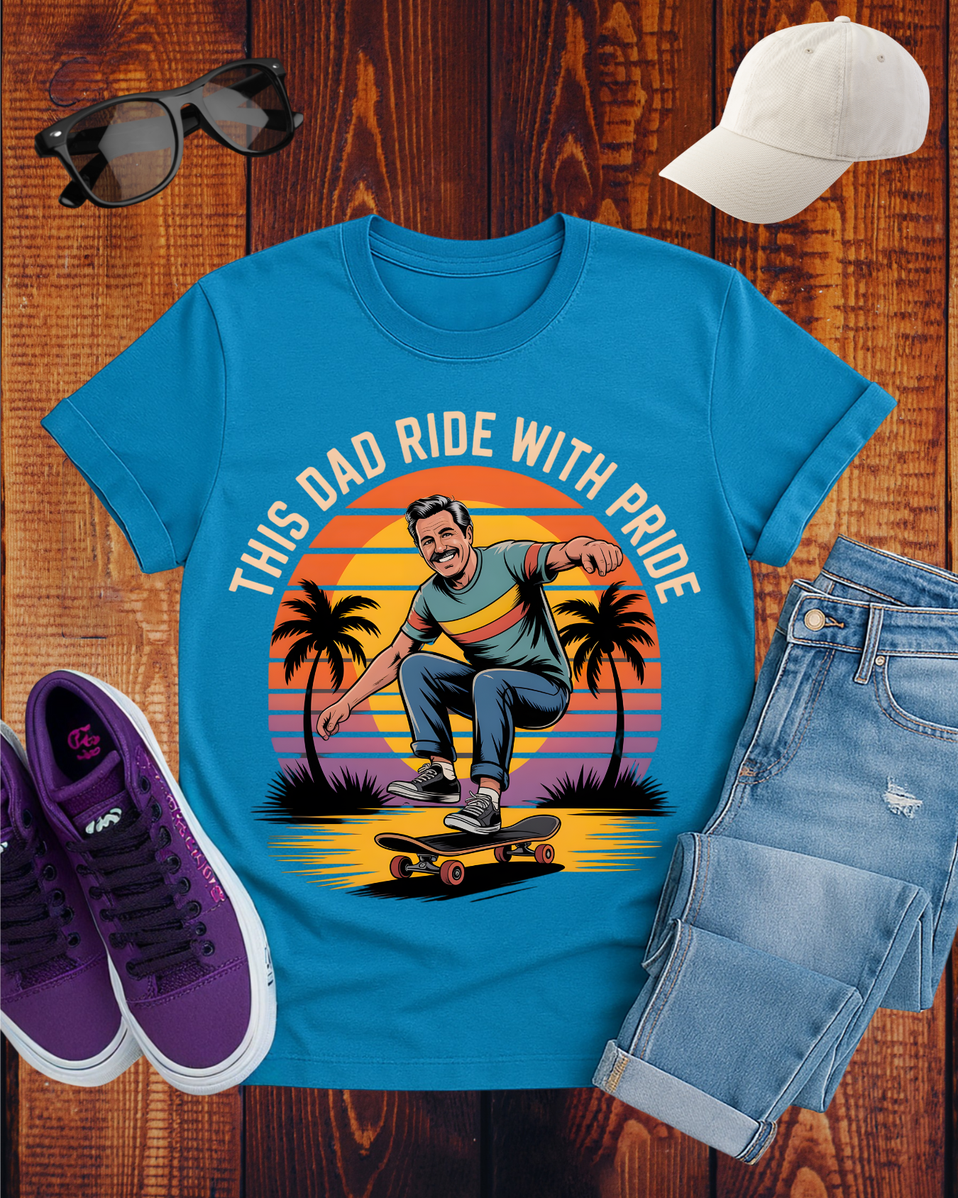 THIS DAD RIDE WITH PRIDE 2 T-Shirt