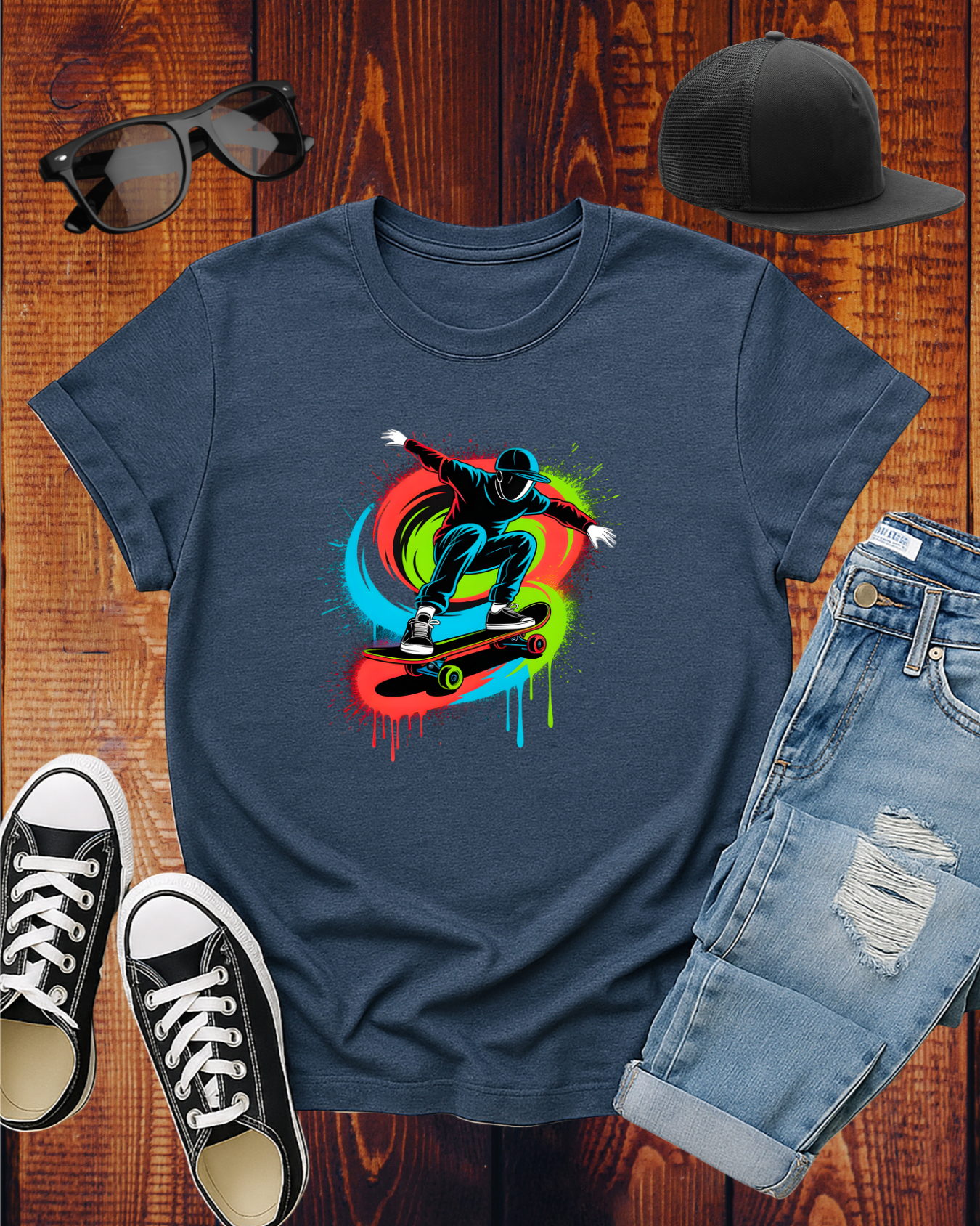 NEON SKATEBOARDER 2 T-Shirt