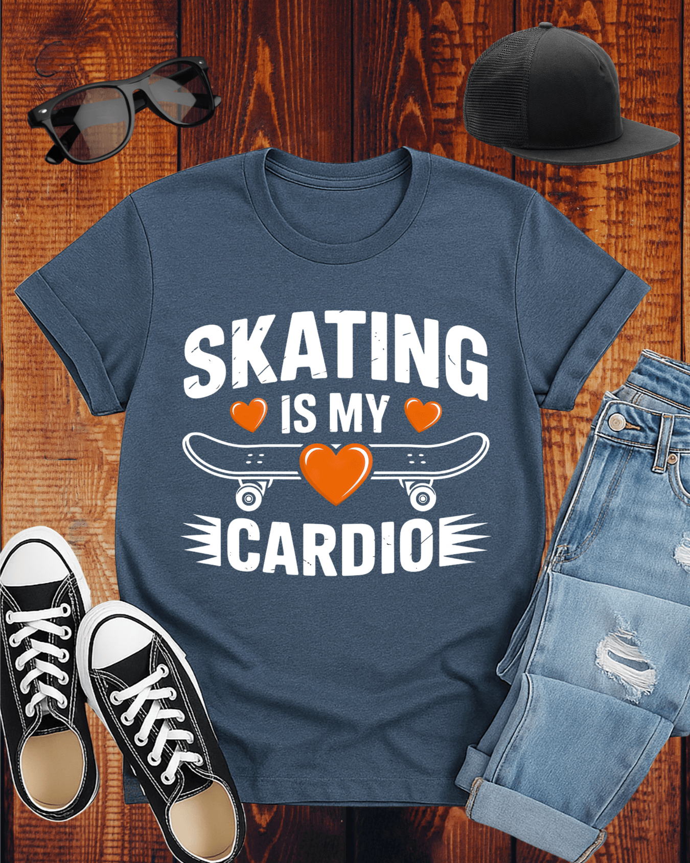SKATING IS MY CARDIO 2 T-Shirt