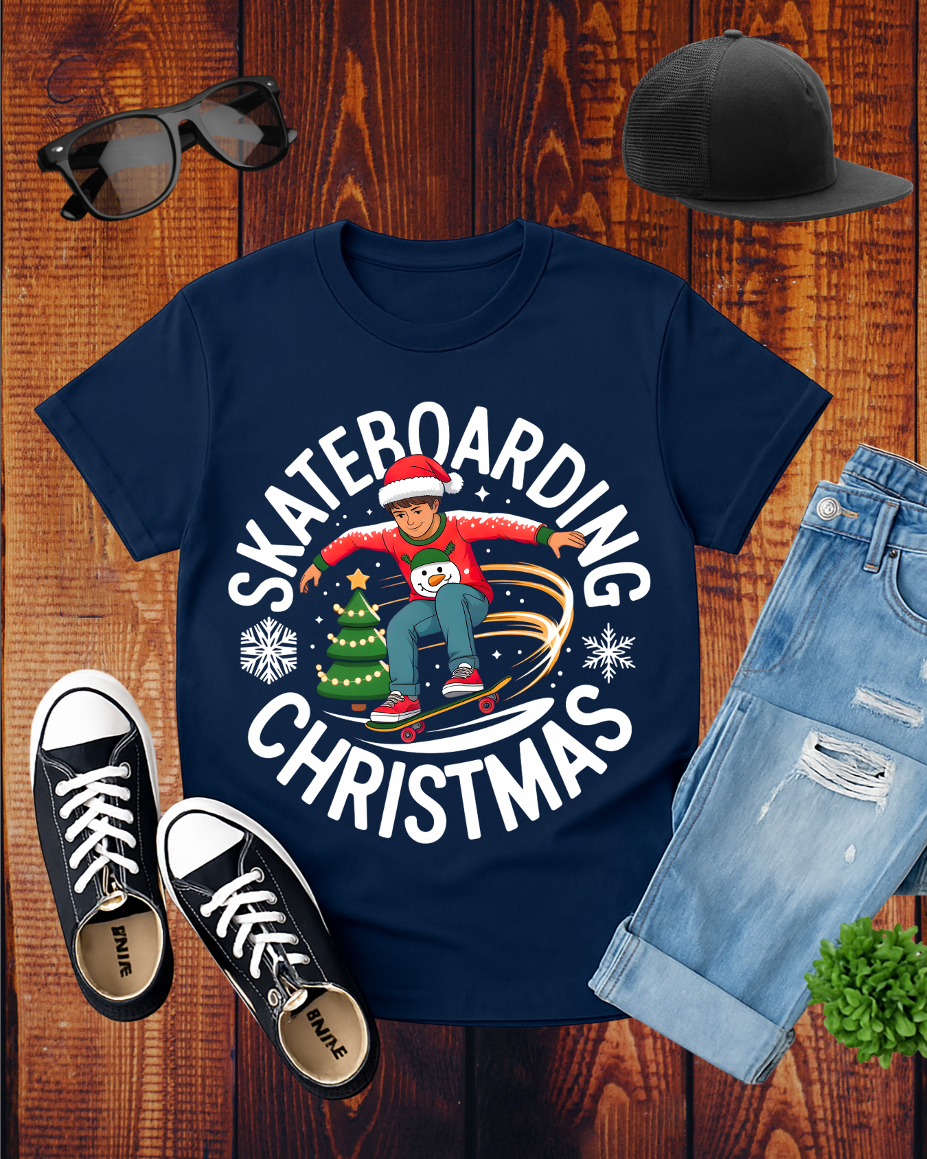 SKATEBOARDING CHRISTMAS T-Shirt