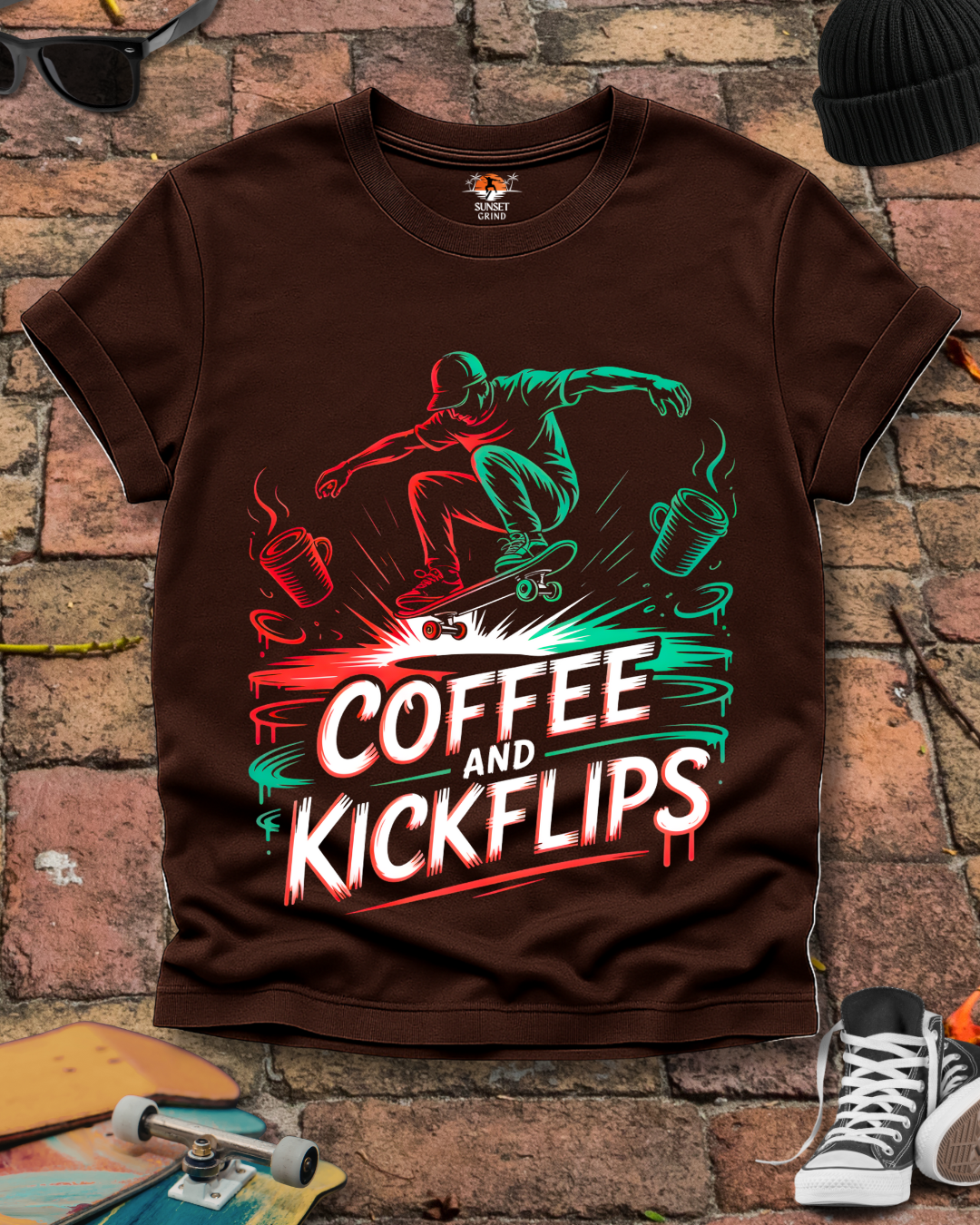 COFFEE AND KICKFLIPS T-Shirt