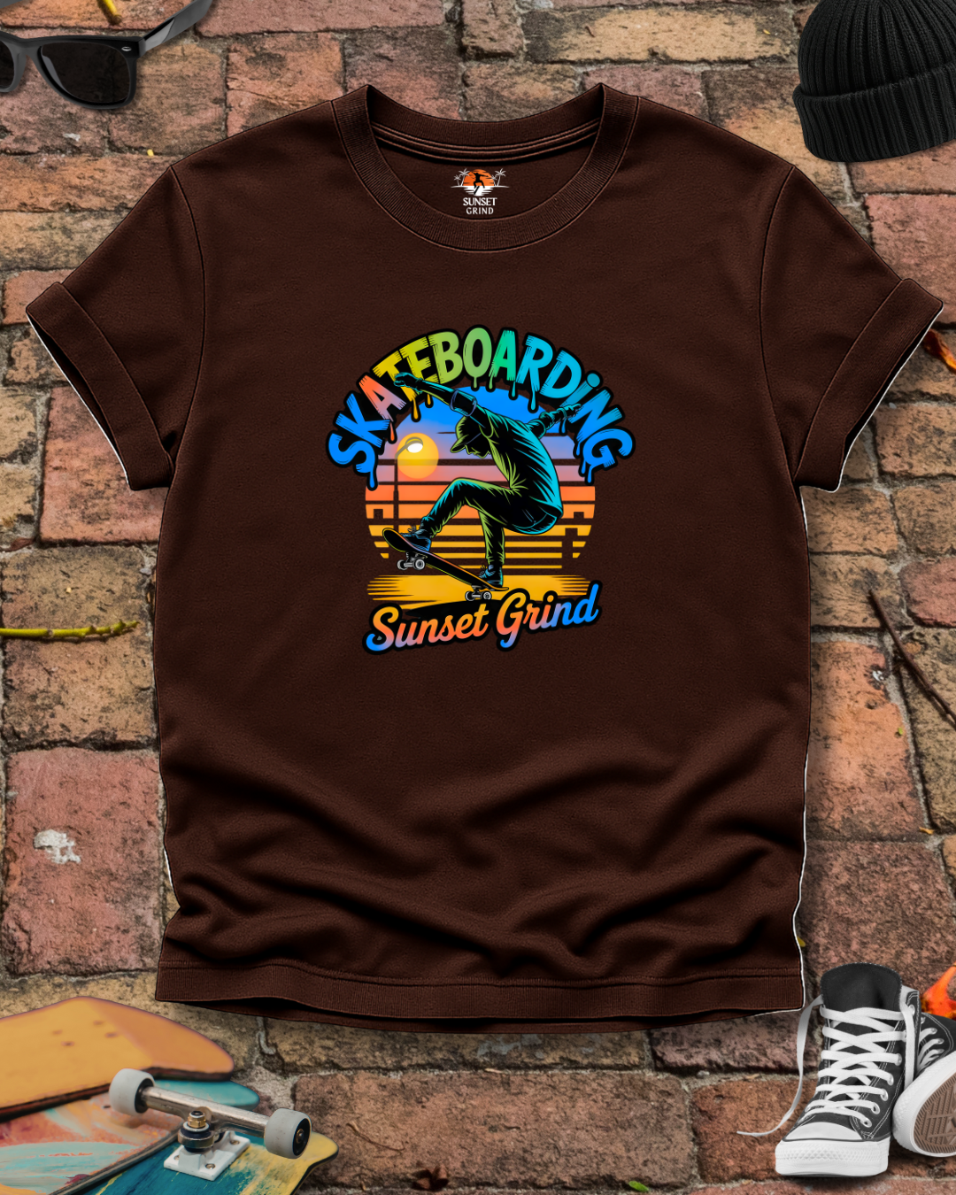 SKATEBOARDING SUNSET GRIND 2 T-Shirt