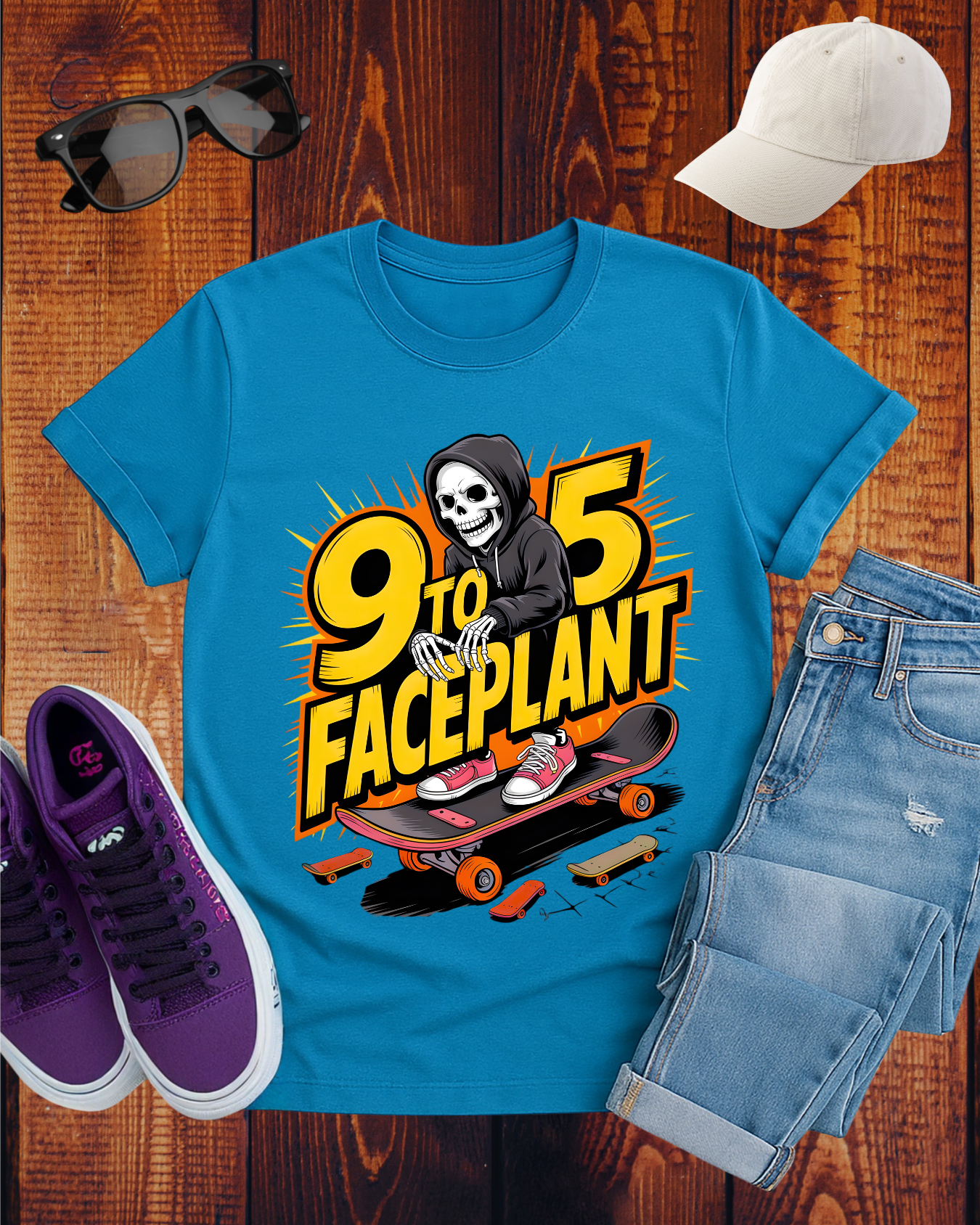 9 TO 5 FACEPLANT T-Shirt