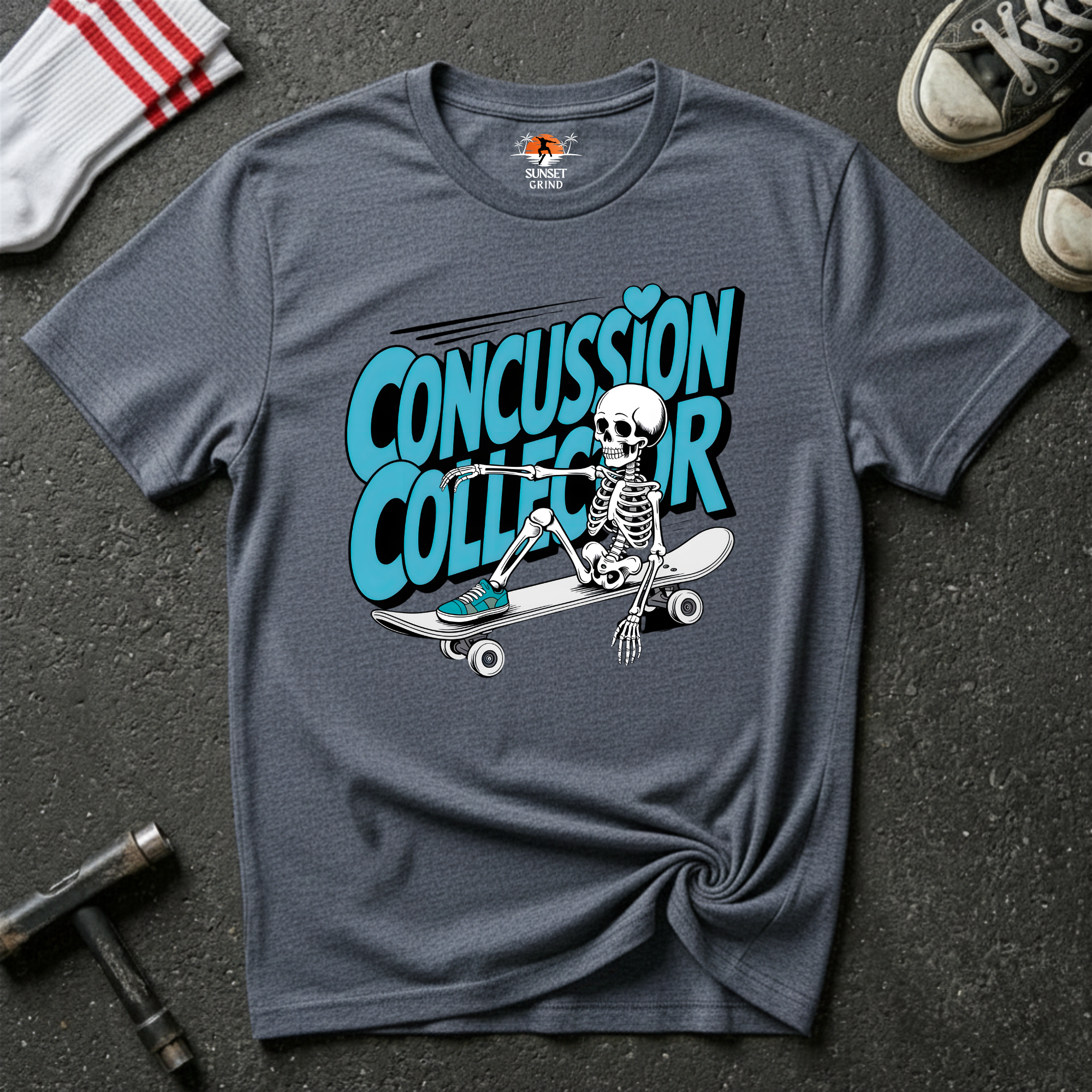 CONCUSSION COLLECTOR TURQUOISE T-Shirt