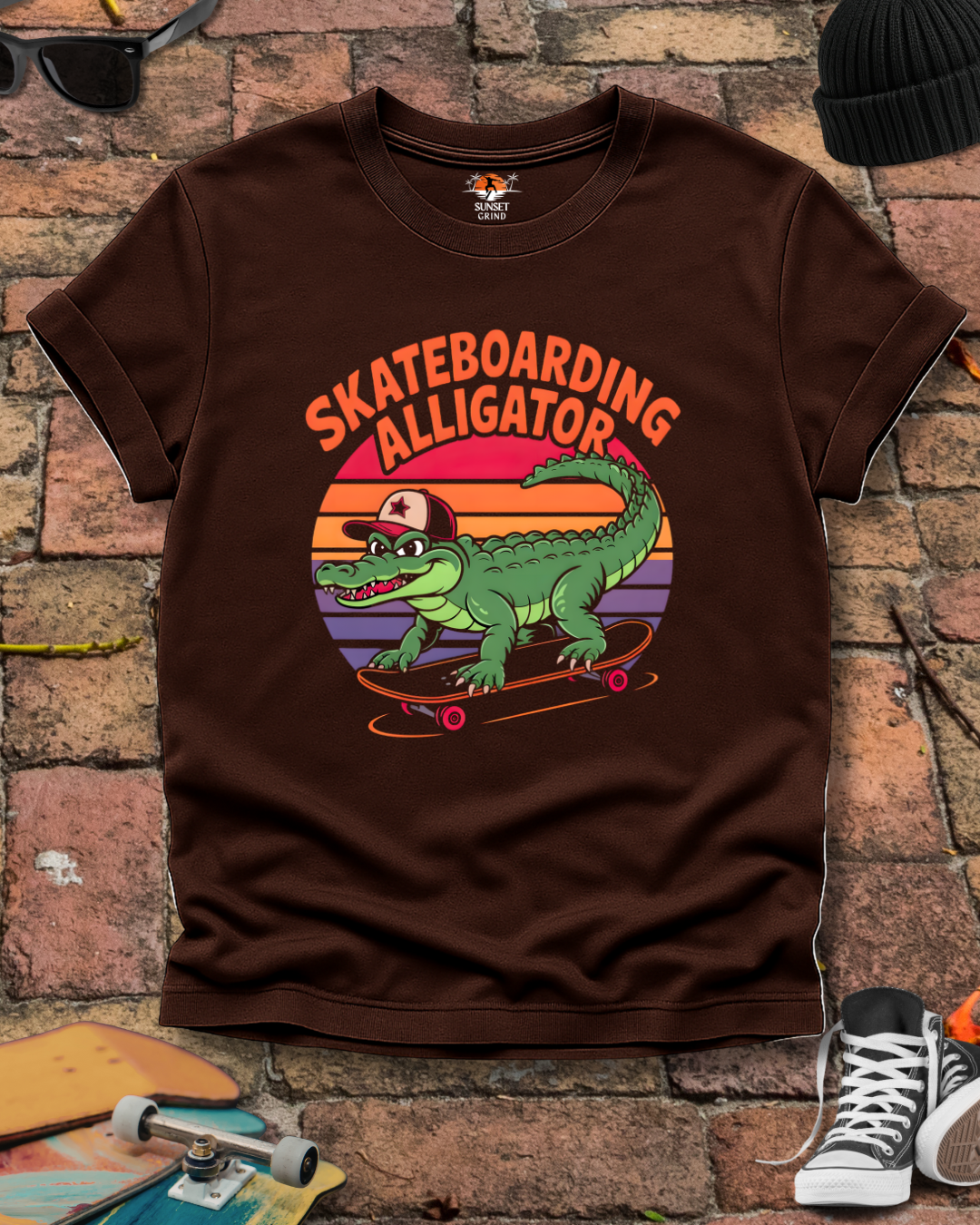 SKATEBOARDING ALLIGATOR T-Shirt