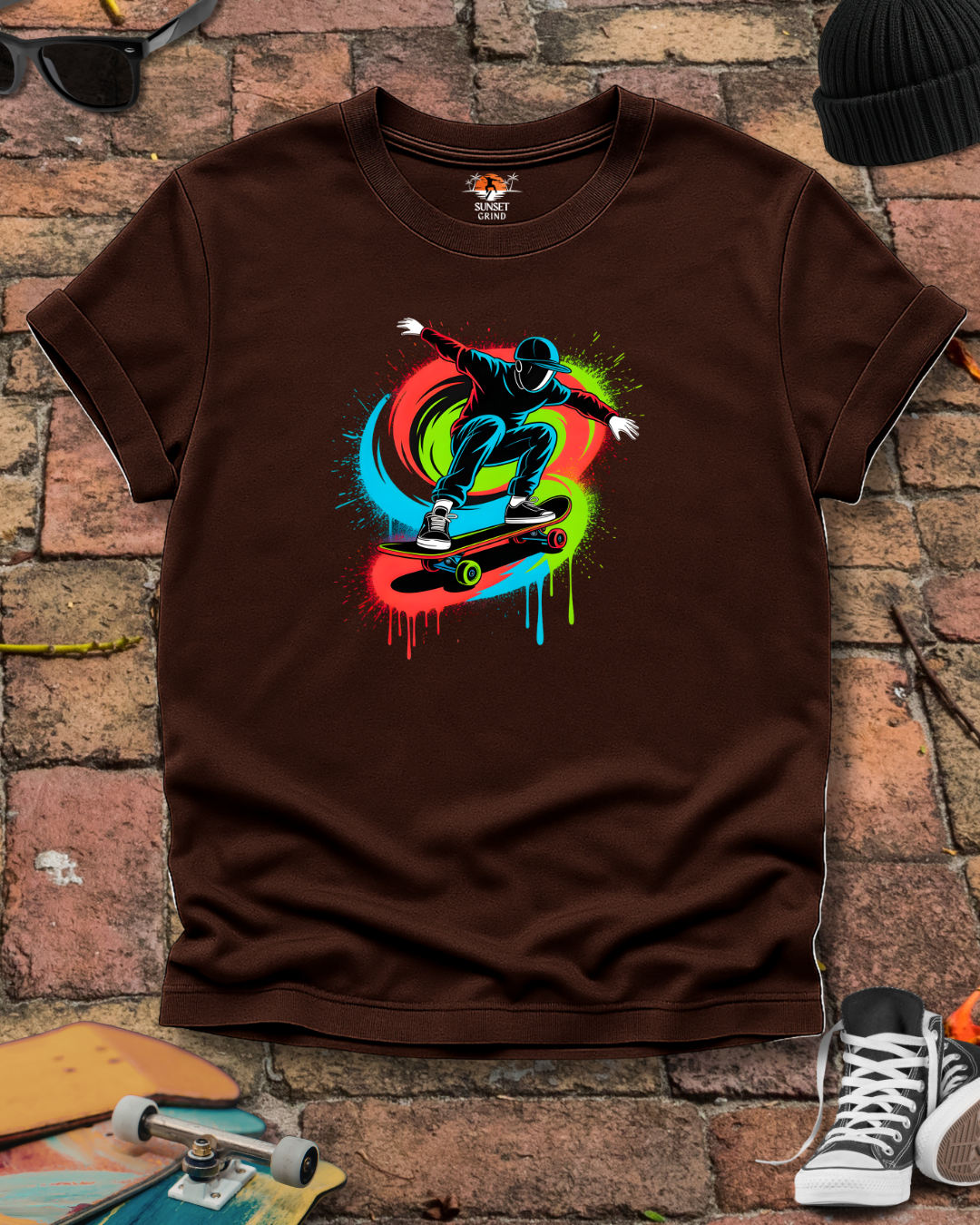 NEON SKATEBOARDER 2 T-Shirt