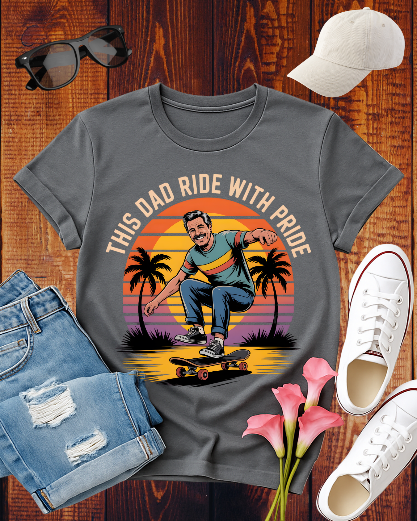 THIS DAD RIDE WITH PRIDE 2 T-Shirt