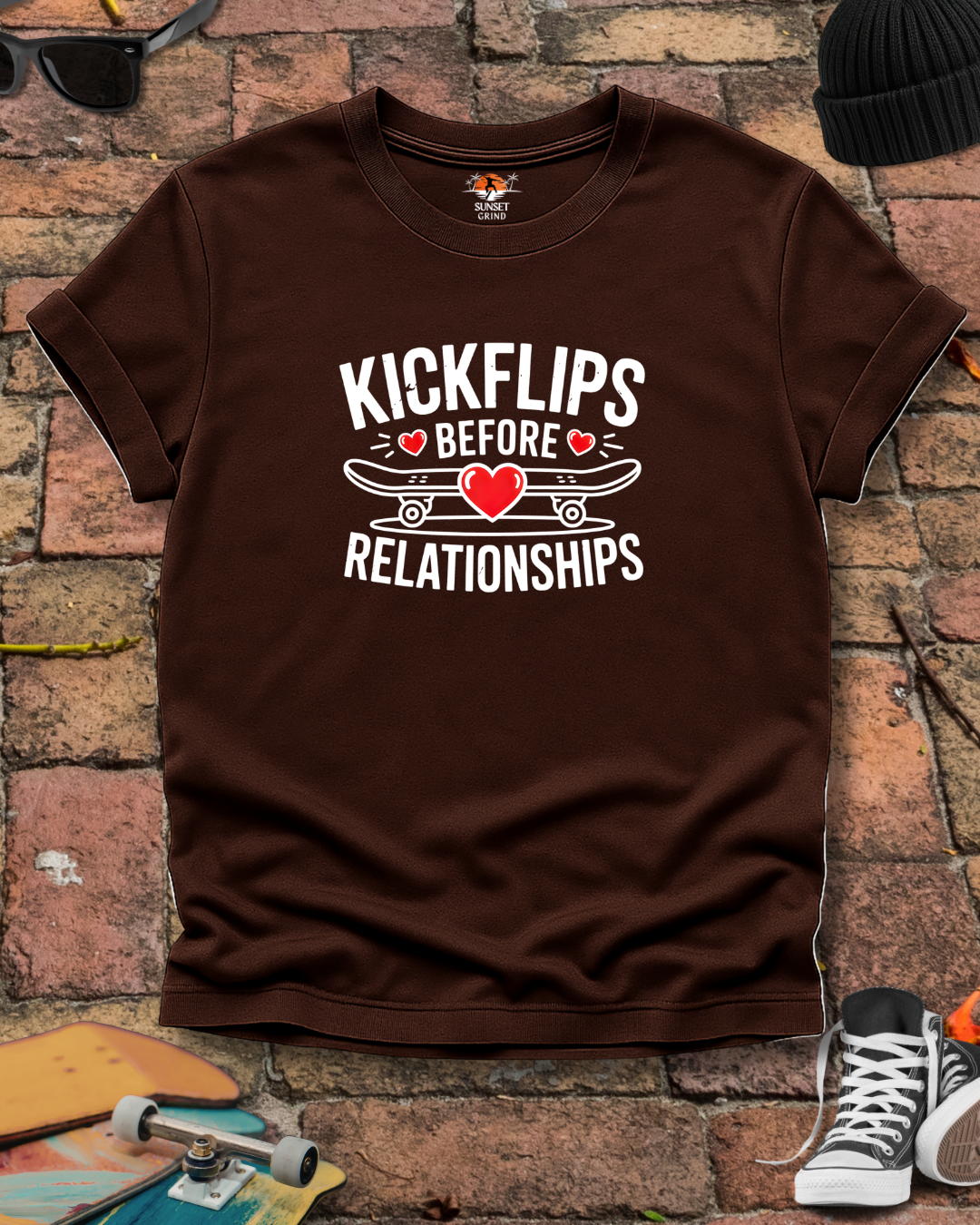 KICKFLIPS BEFORE RELATIONSHIPS T-Shirt