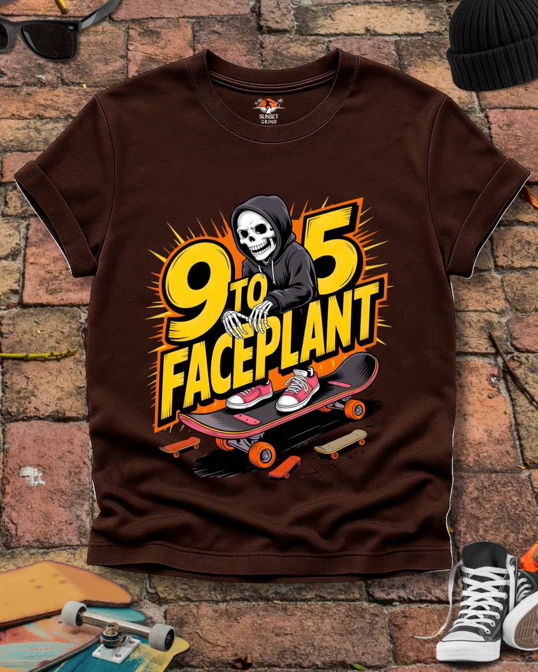 9 TO 5 FACEPLANT T-Shirt