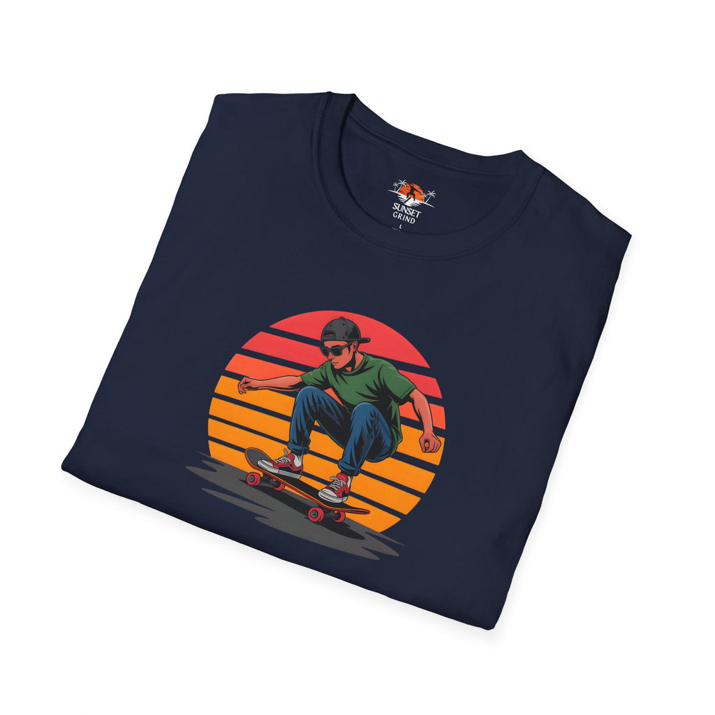 SKATEBOARDING VINTAGE RETRO SUNSET T-Shirt