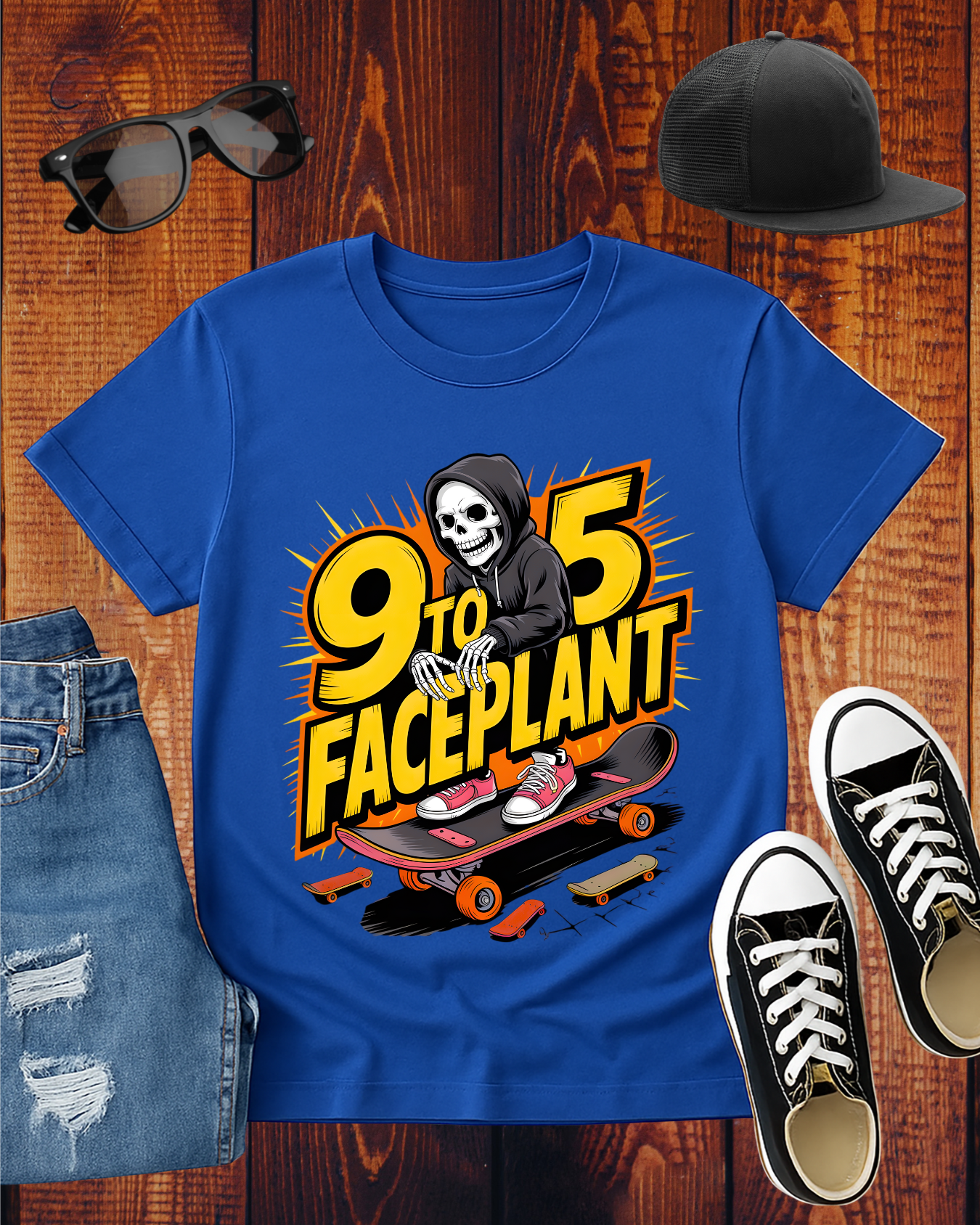 9 TO 5 FACEPLANT T-Shirt