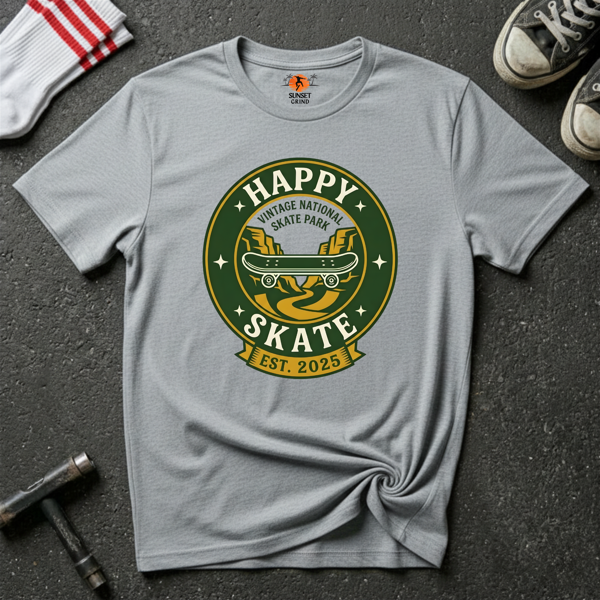 HAPPY SKATE-VINTAGE T-Shirt