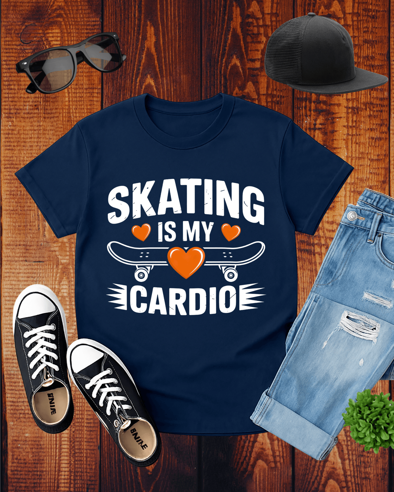 SKATING IS MY CARDIO 2 T-Shirt