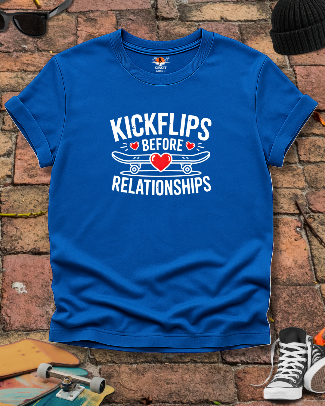 KICKFLIPS BEFORE RELATIONSHIPS T-Shirt