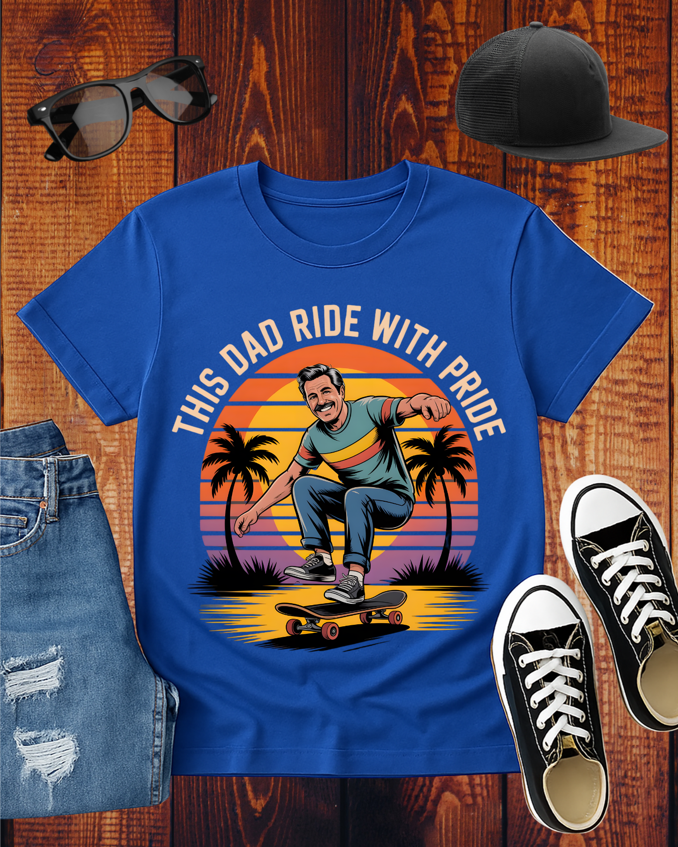 THIS DAD RIDE WITH PRIDE 2 T-Shirt