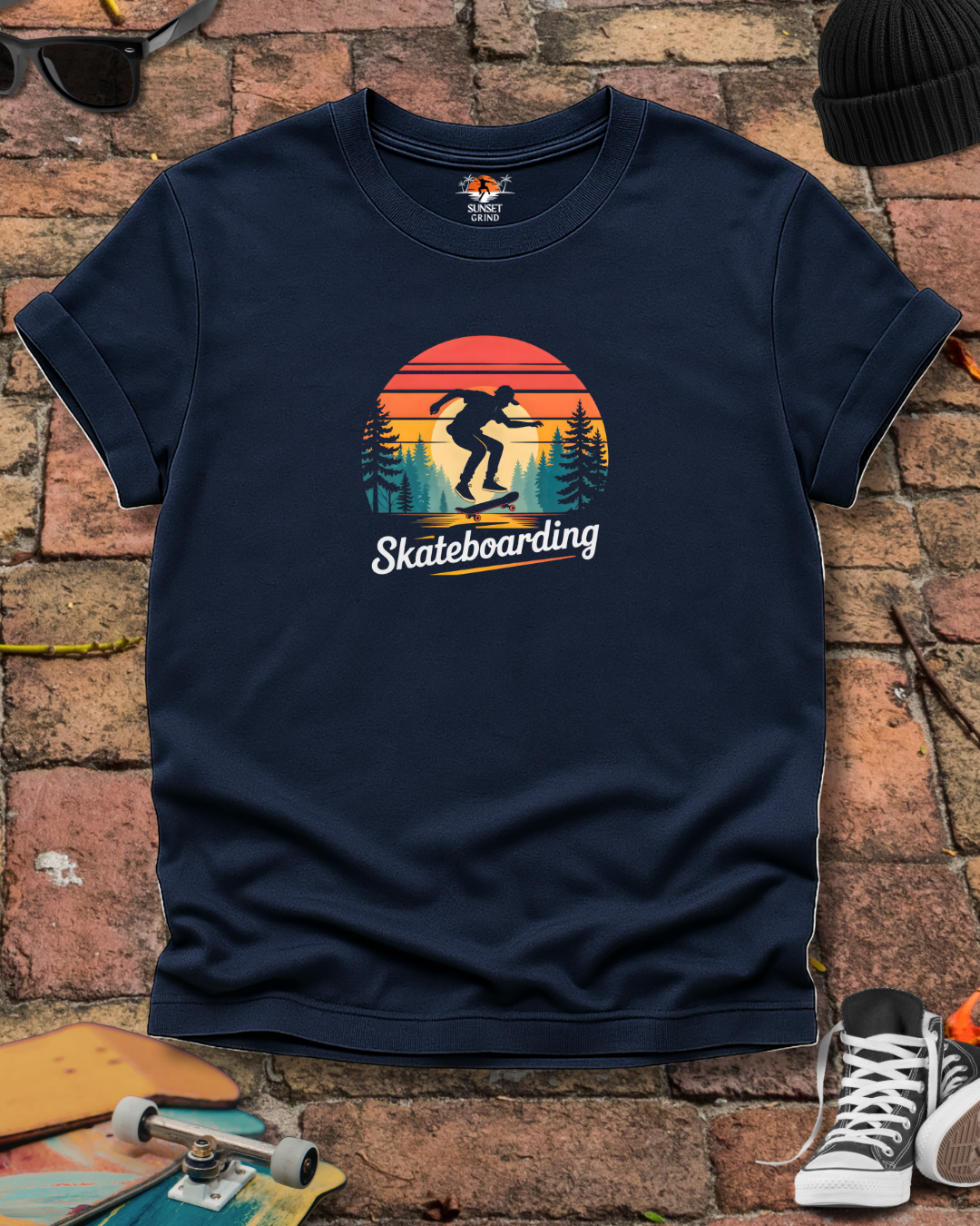 SKATEBOARDING IN SUNSET T-Shirt