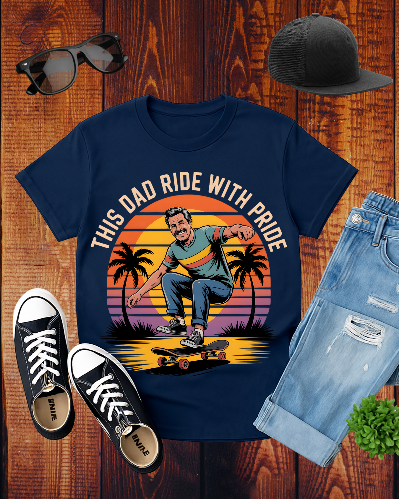 THIS DAD RIDE WITH PRIDE 2 T-Shirt