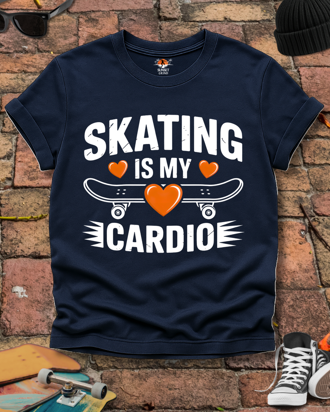 SKATING IS MY CARDIO 2 T-Shirt