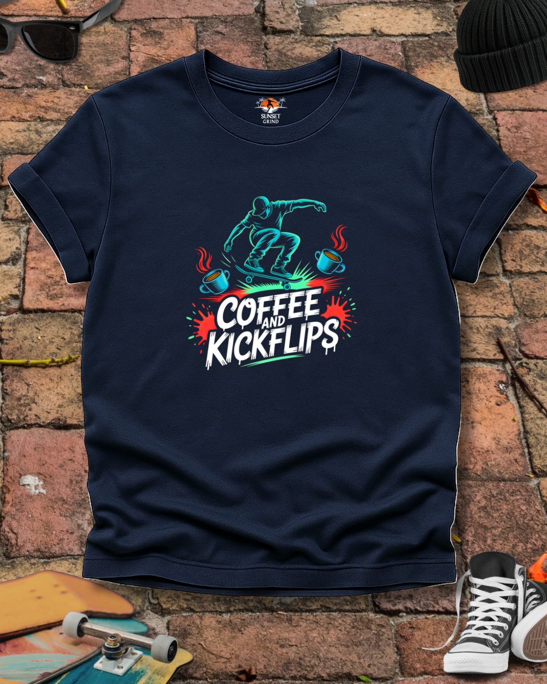COFFEE AND KICKFLIPS 2 T-Shirt