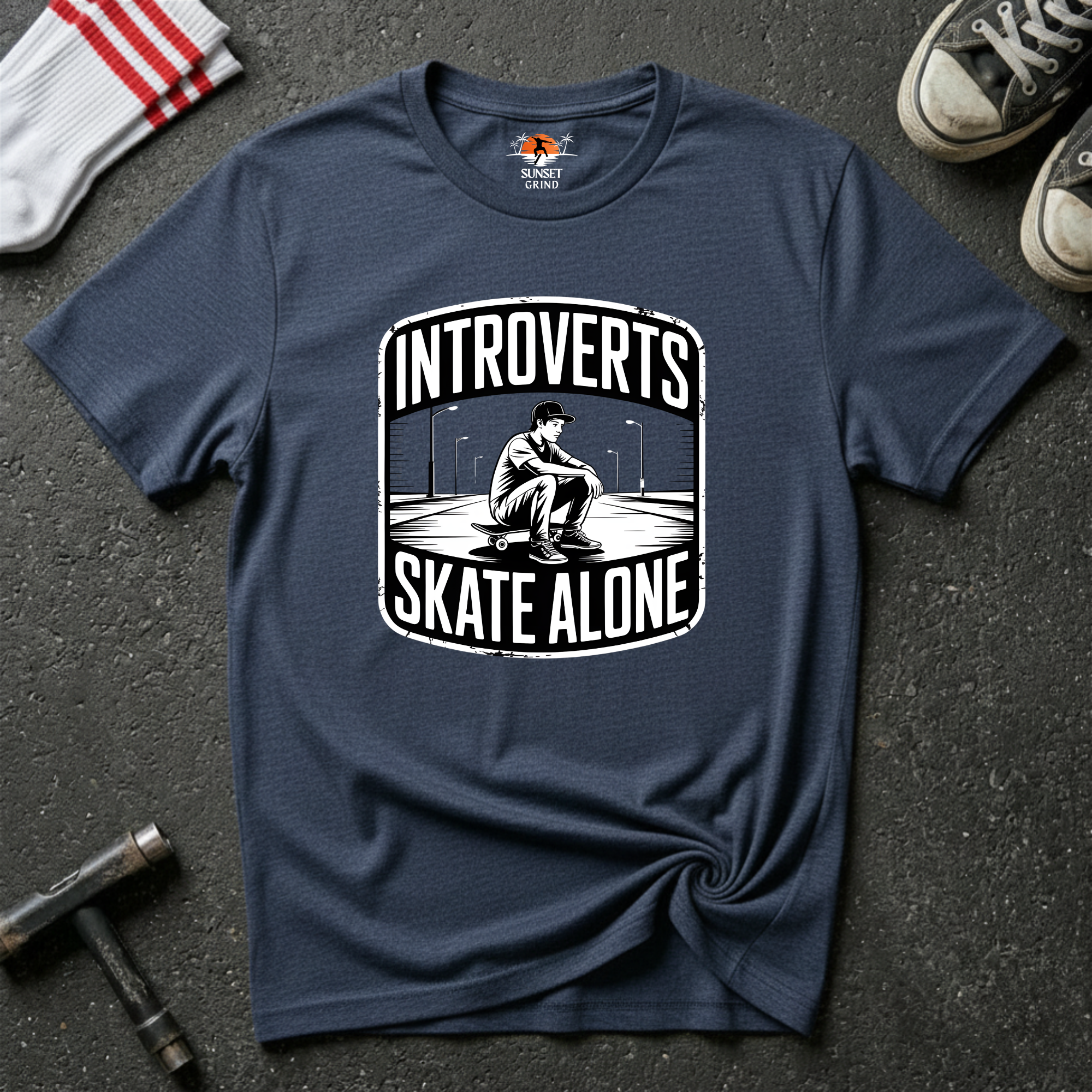 INTROVERTS SKATE ALONE T-Shirt