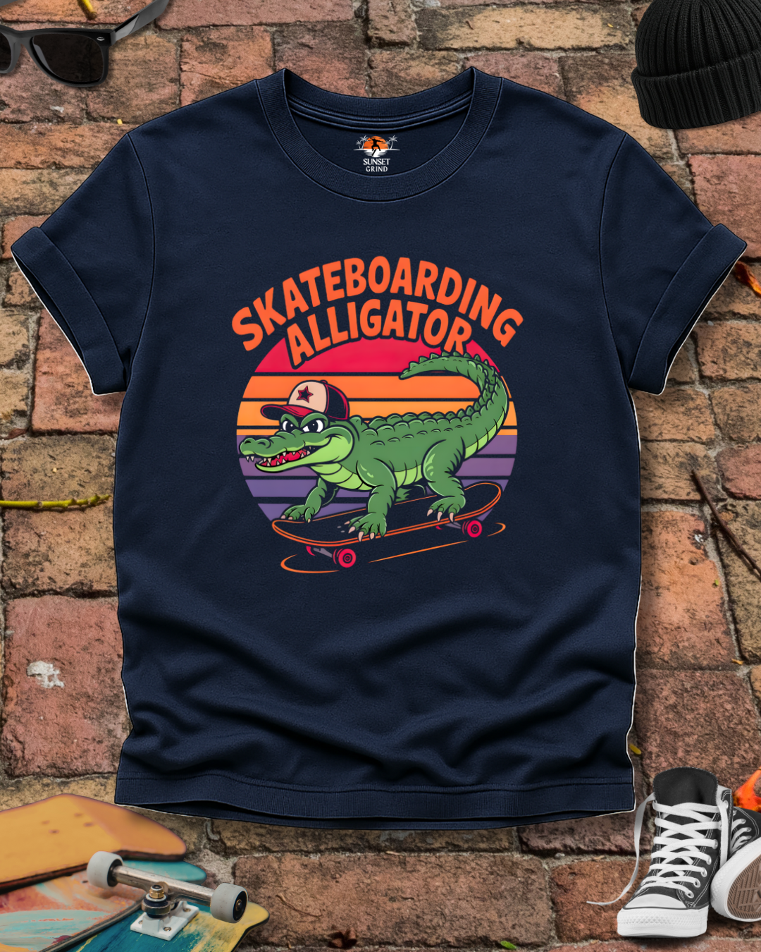 SKATEBOARDING ALLIGATOR T-Shirt