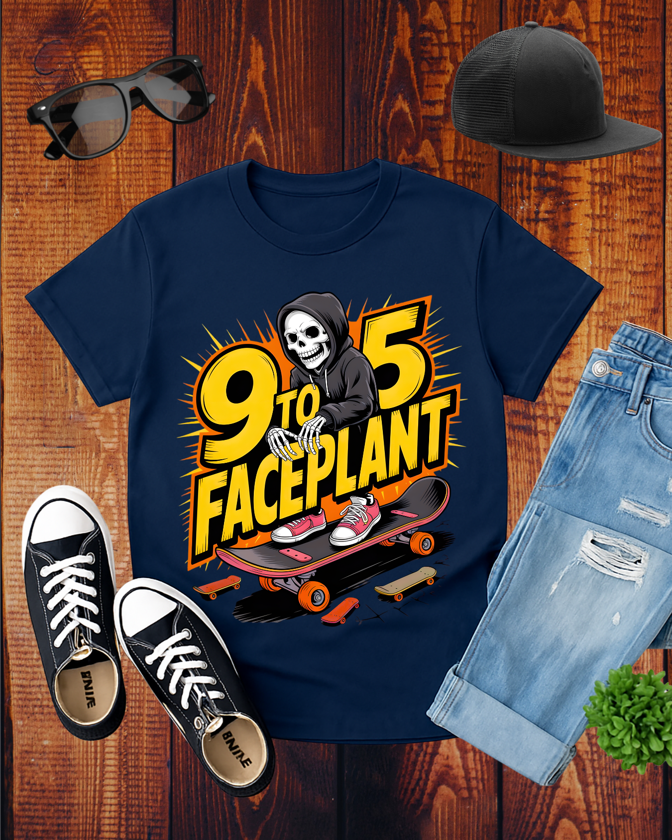 9 TO 5 FACEPLANT T-Shirt