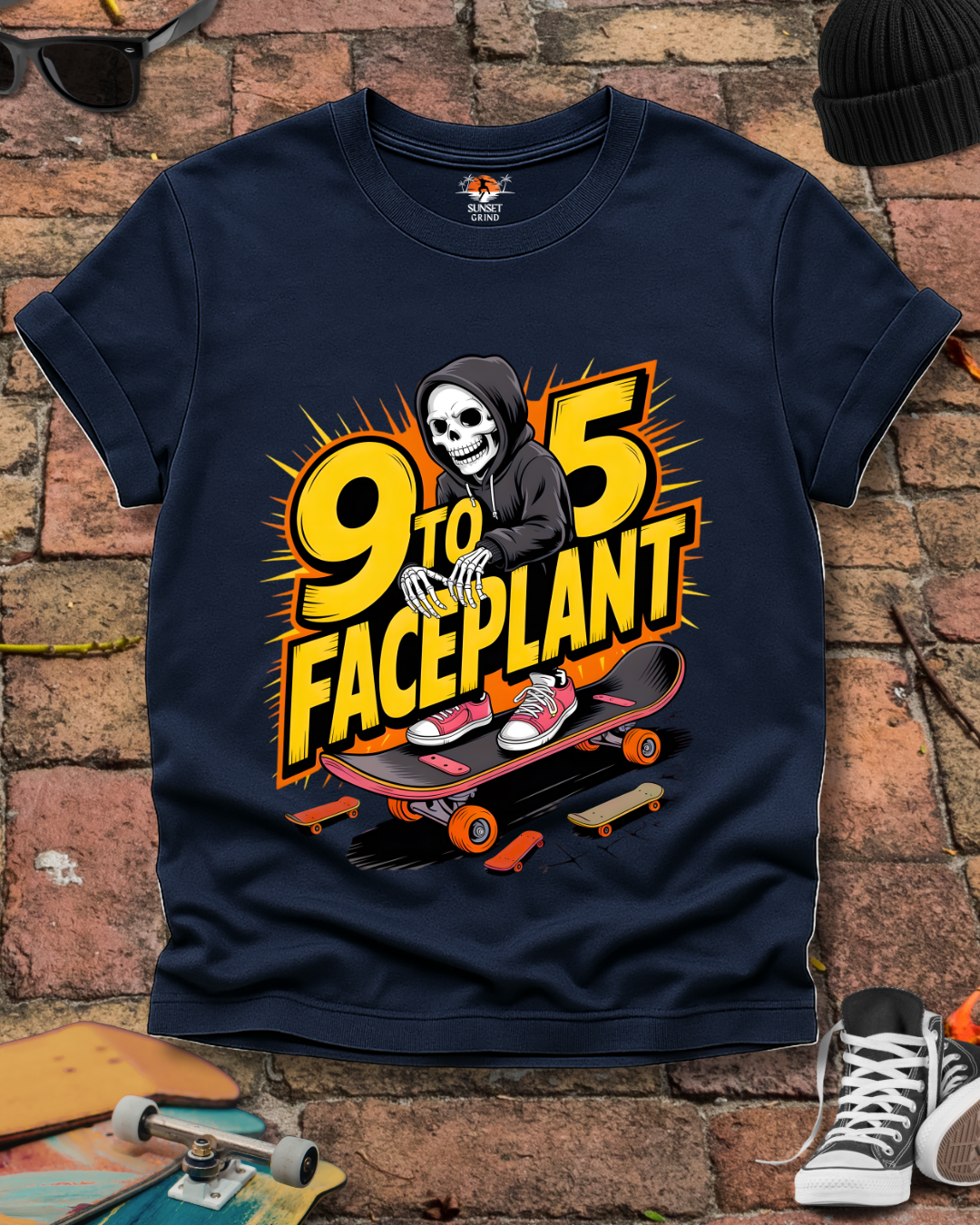 9 TO 5 FACEPLANT T-Shirt